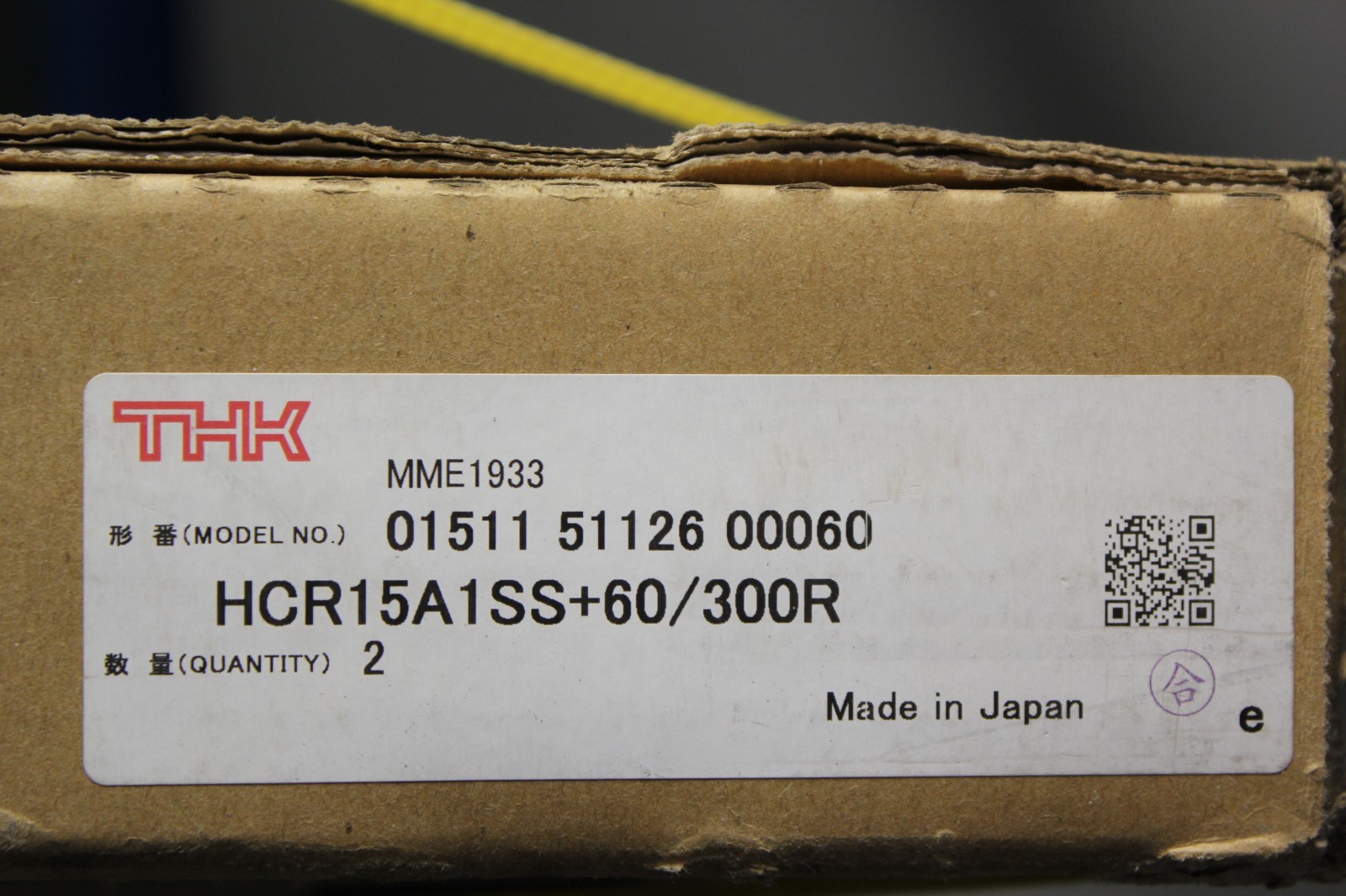 NEW THK CURVED GUIDE RAIL & BEARING BLOCK HCR15A1SS+60/300R HCR SERIES