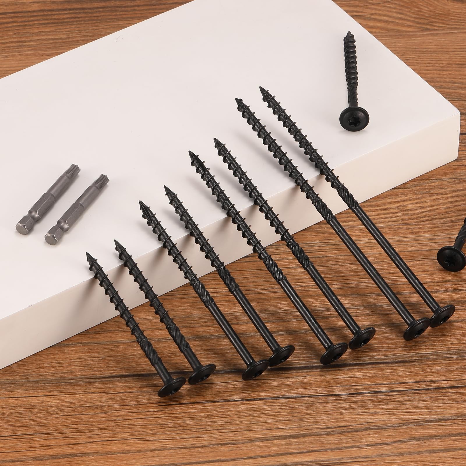 14 x 4 Inch Lag Screws (70Pcs) 2lb. Structural Wood Screw, Black