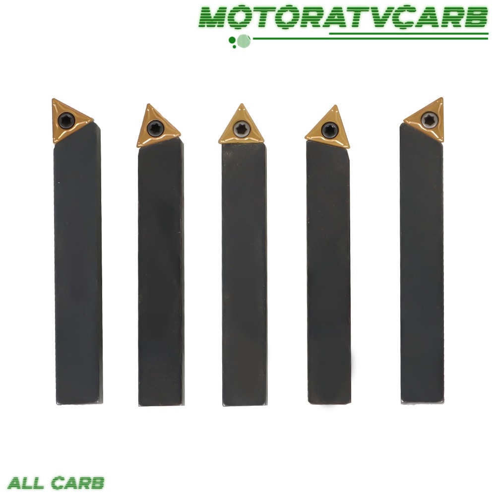 ALL-CARB 5 Pack 3/8″ Carbide Indexable Turning Tool Bit With Carbide Inserts