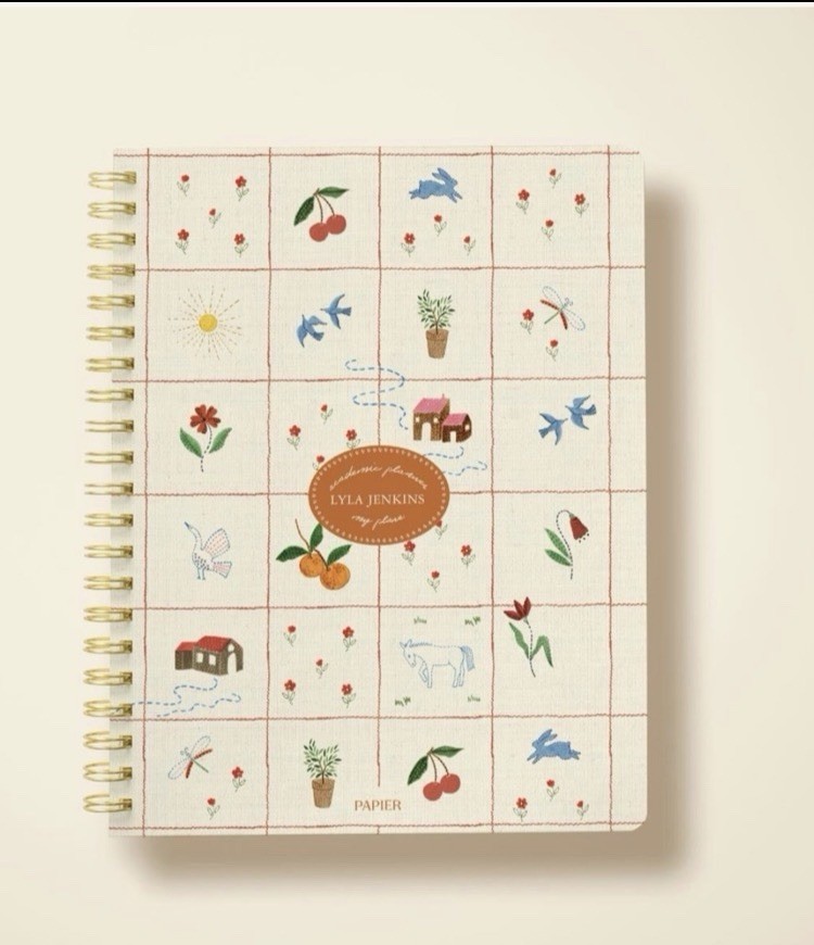 Papier Softcover Spiral Academic Year Aug 2026- Dec 2027 Planner- “8.5×11” Size