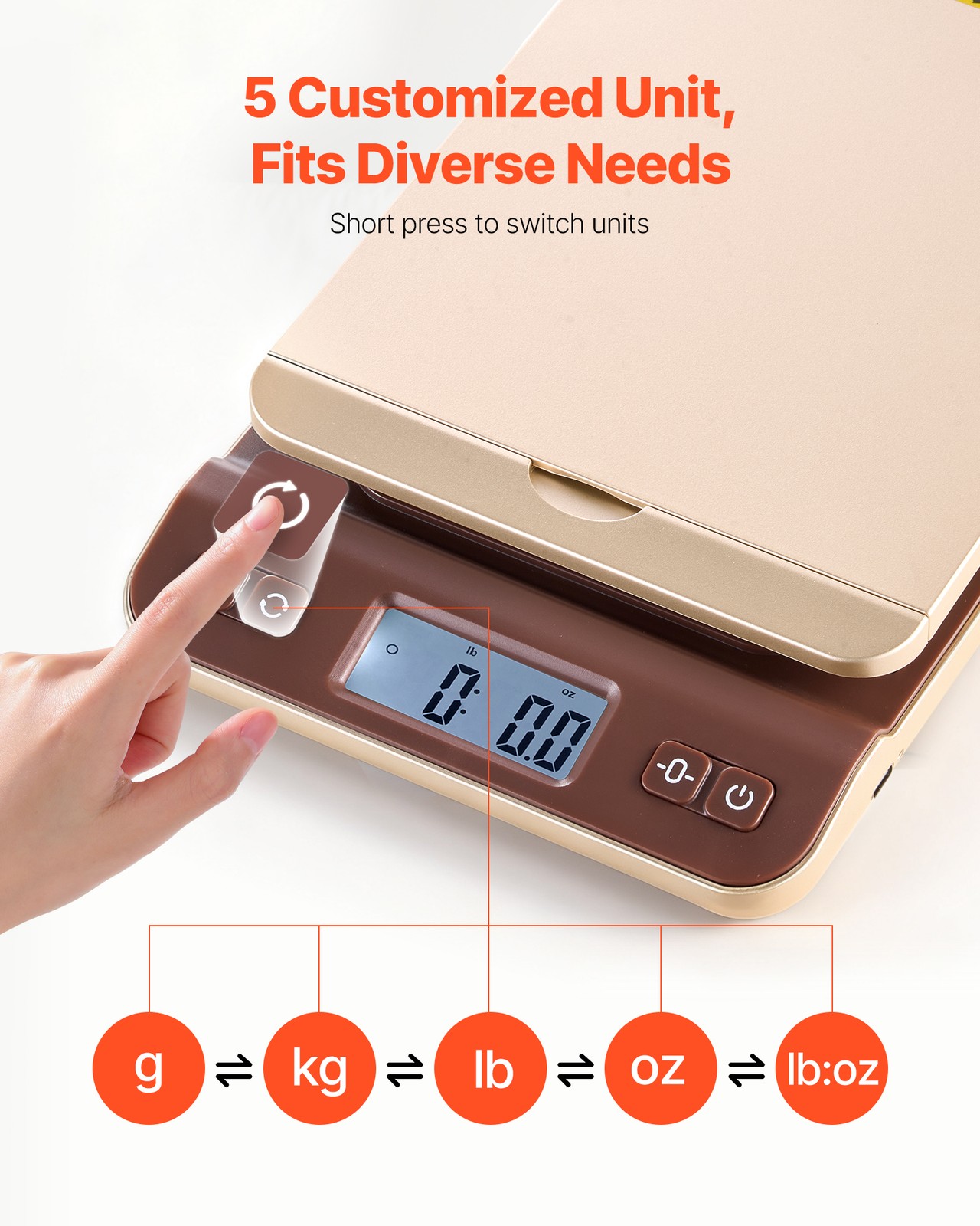 VEVOR 88 lbs Digital Shipping Postal Scale 0.1 oz High Accuracy Postal Scale