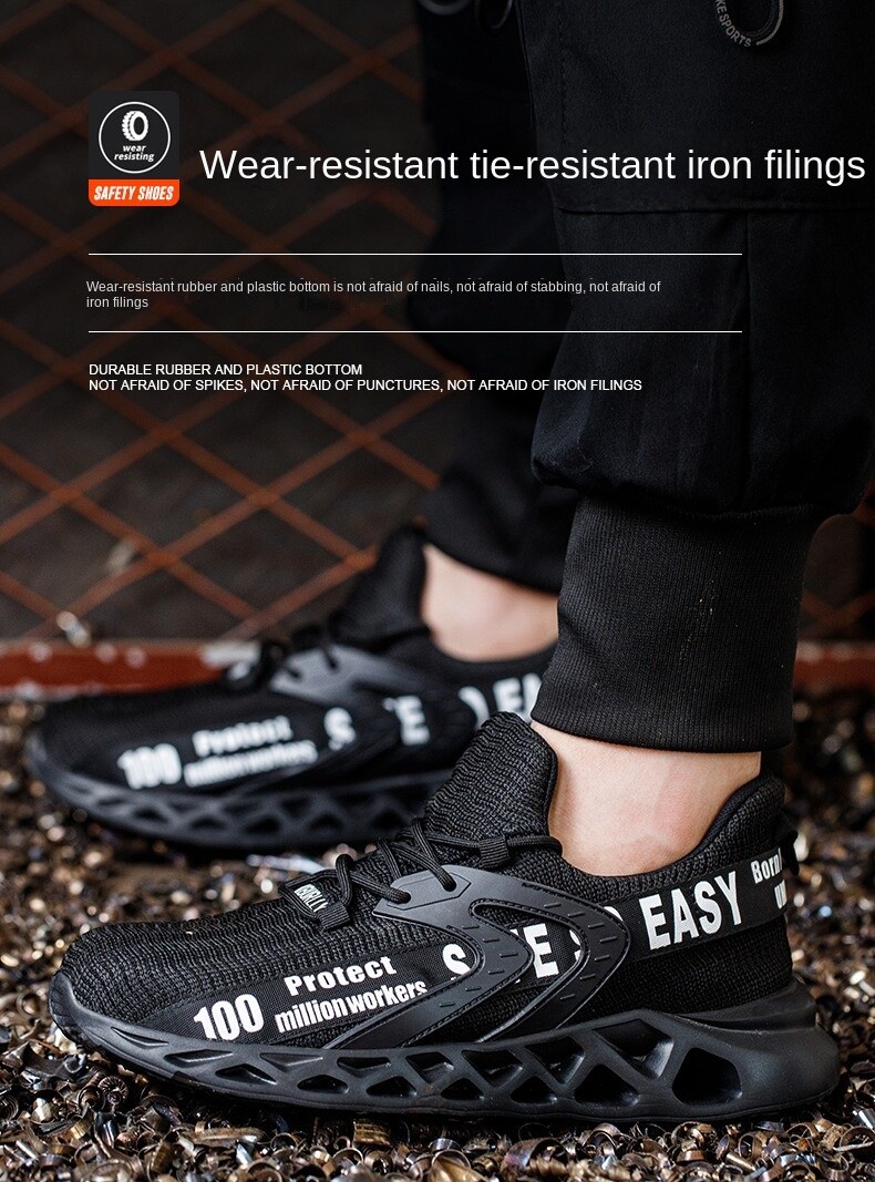 Safety Shoes Mens Work Shoes Steel Toe Cap Lightweight Walking Protective Shoes 311