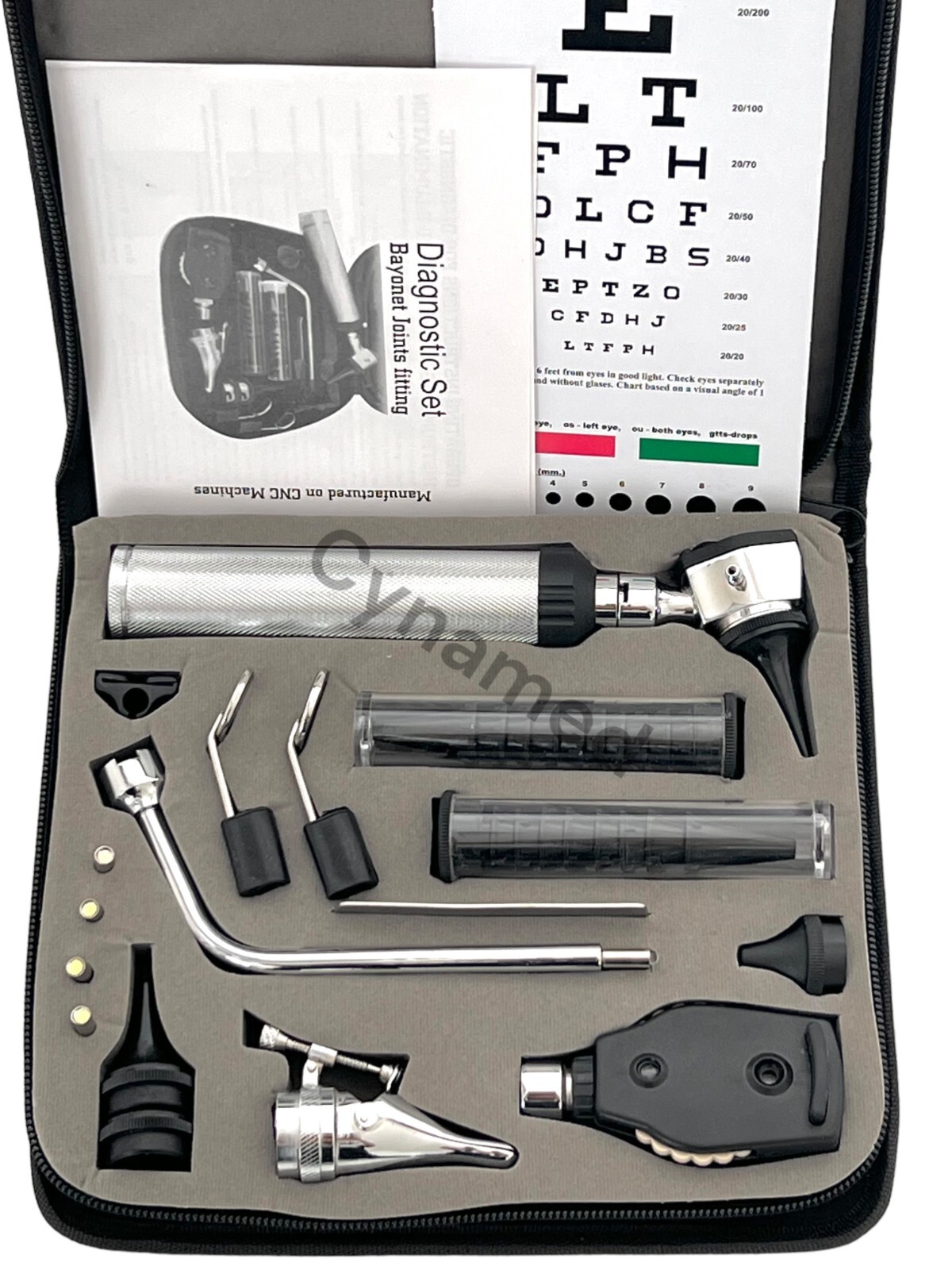 Cynamed usa Diagnostics Professional Physician ENT Kit – Otoscope Ophthalmoscope