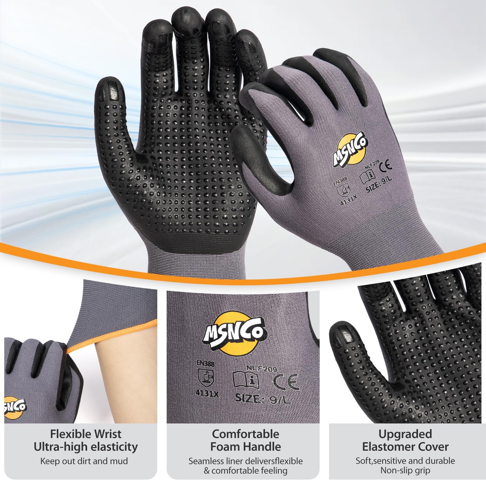 Safety Work Gloves 6/12 Pairs Micro Foam Nitrile Coated Endurance Seamless Kn…
