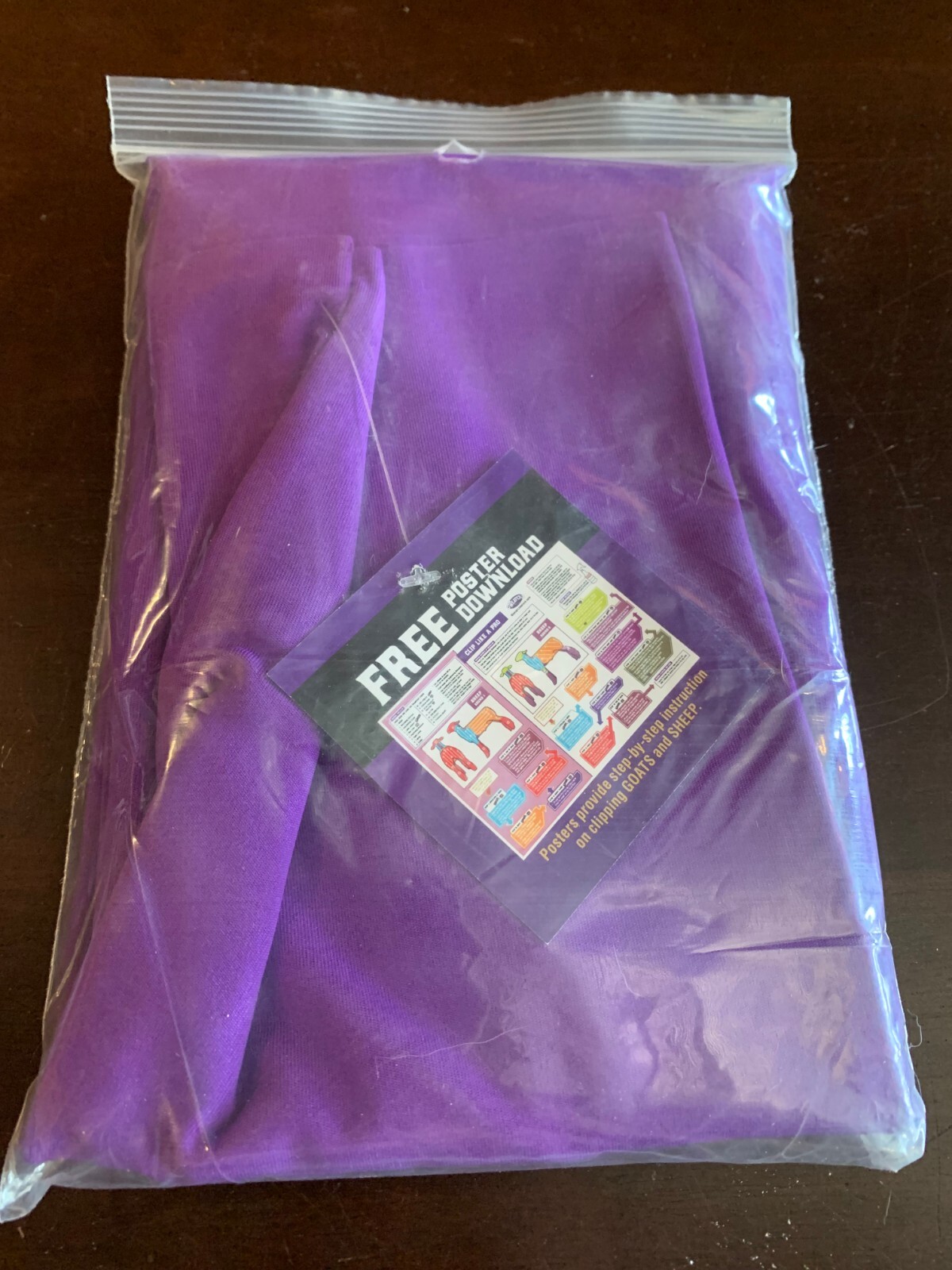 SPANDEX GOAT TUBE Large 85-100lb Purple Weaver Livestock keep show goats clean!