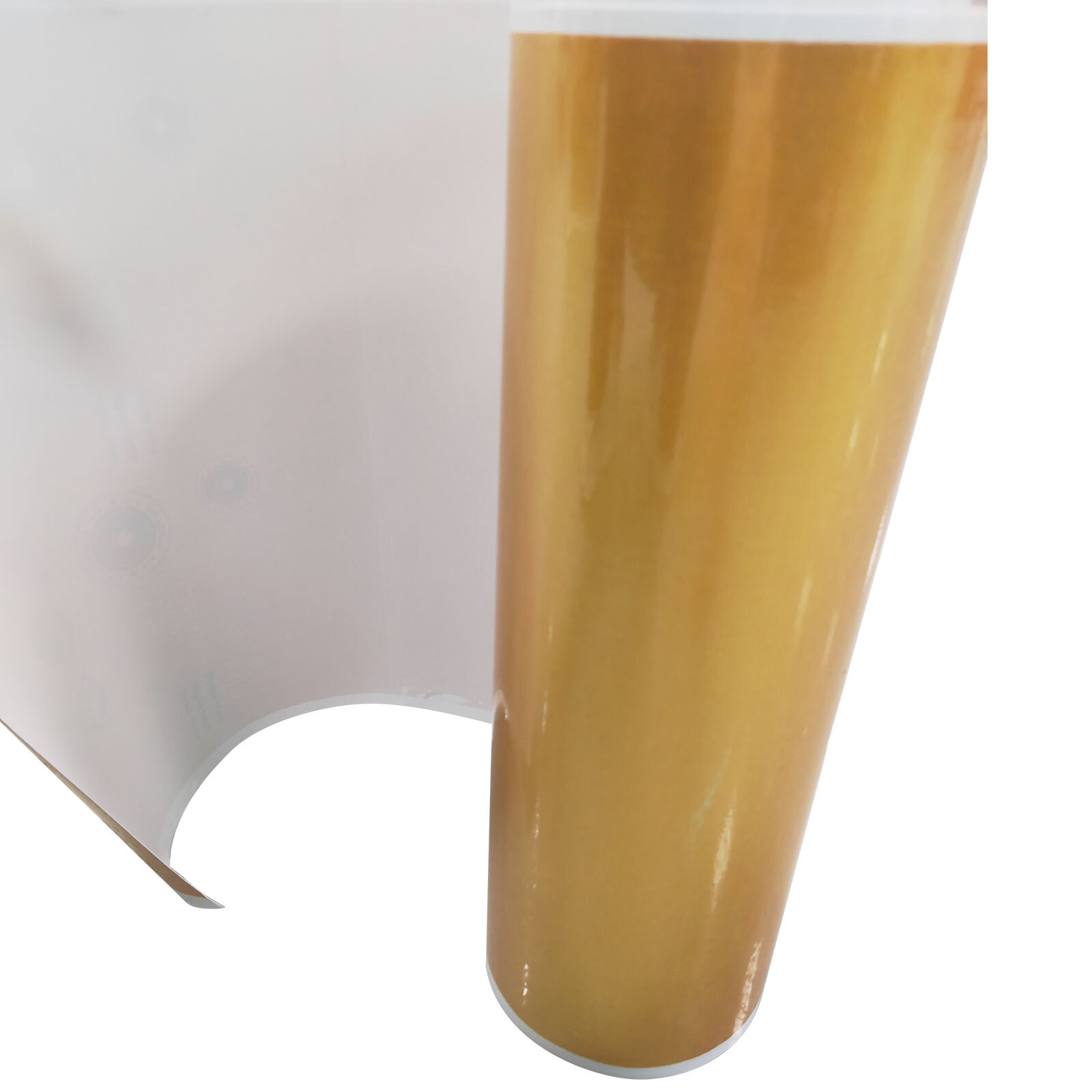 11.8in x 328ft UV DTF Golden Film A Roll Crystal Label Sticker Printing Film