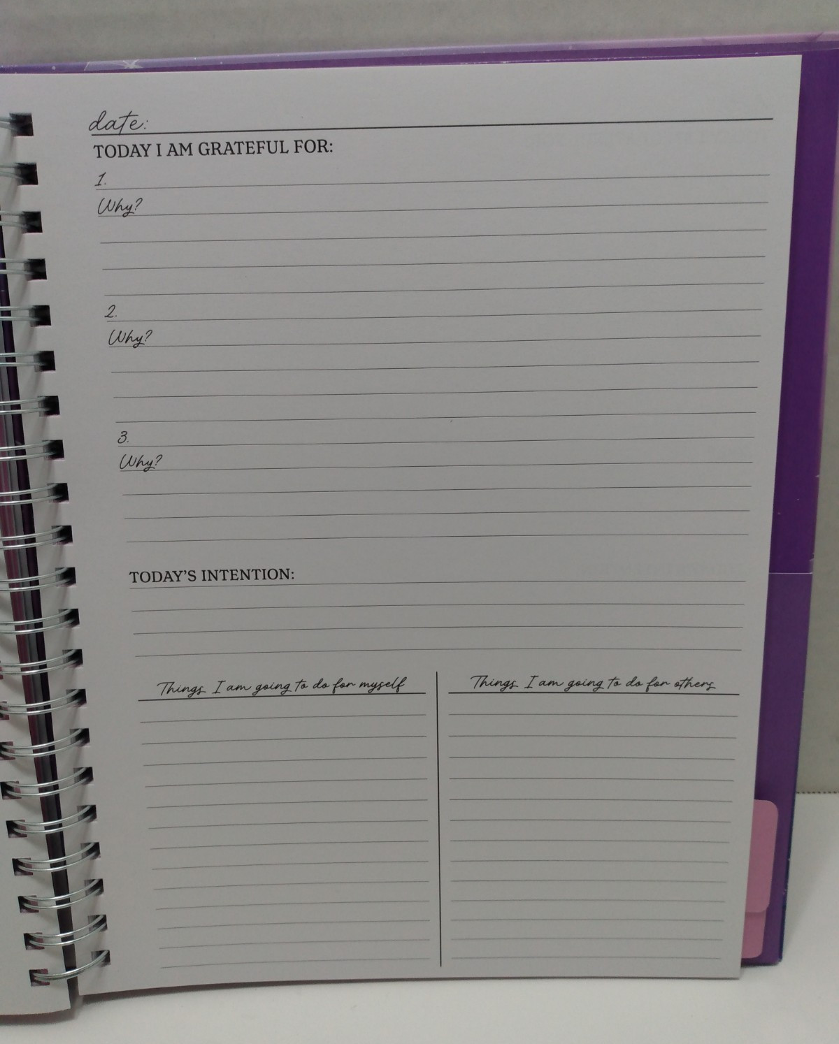 NEW UNDATED Pembrook GRATITUDE Monthly PLANNER GOALS Stickers Pocket Ruler