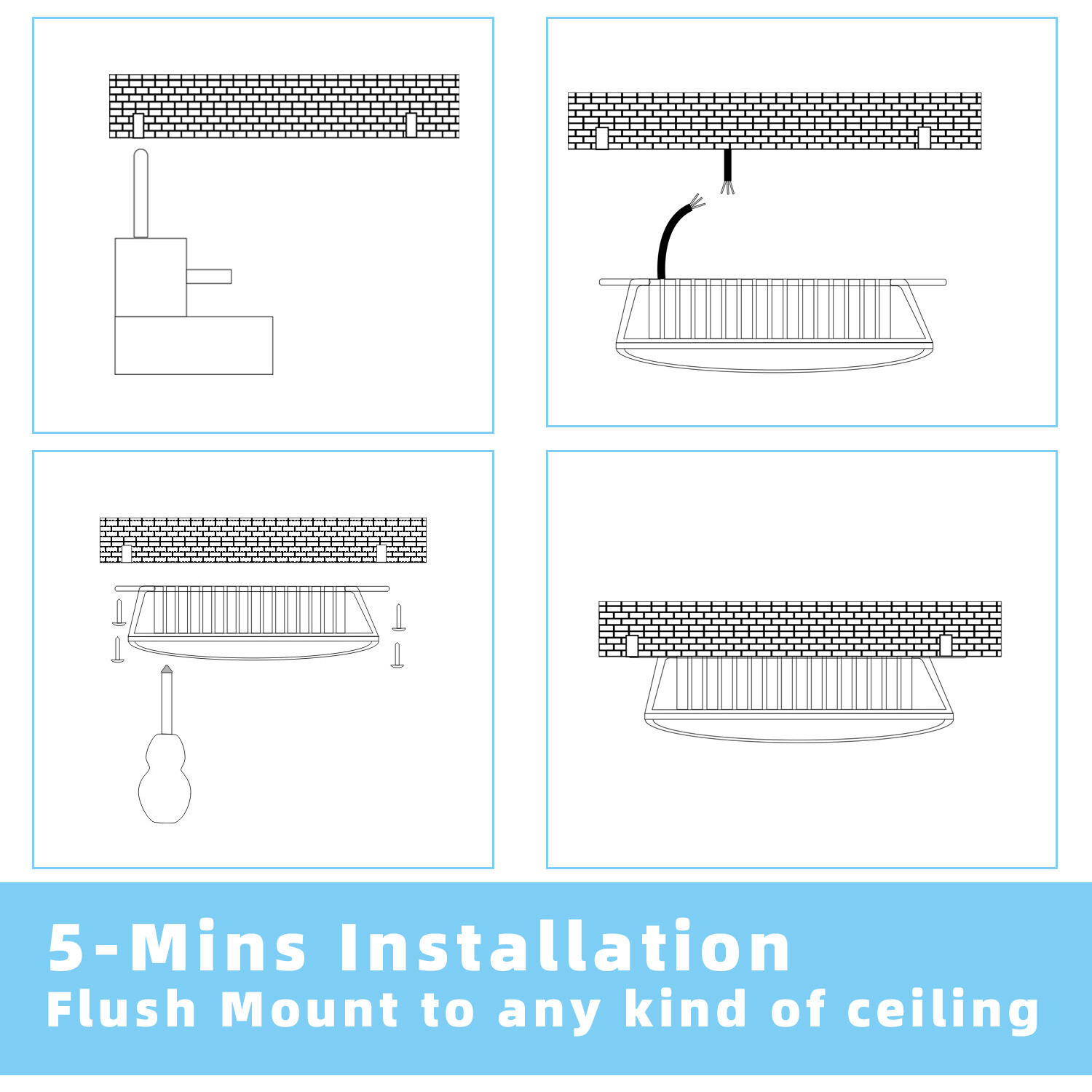 2-Pack LED Canopy Light Commercial Light for Home, Gas Station, Warehouse (70W)