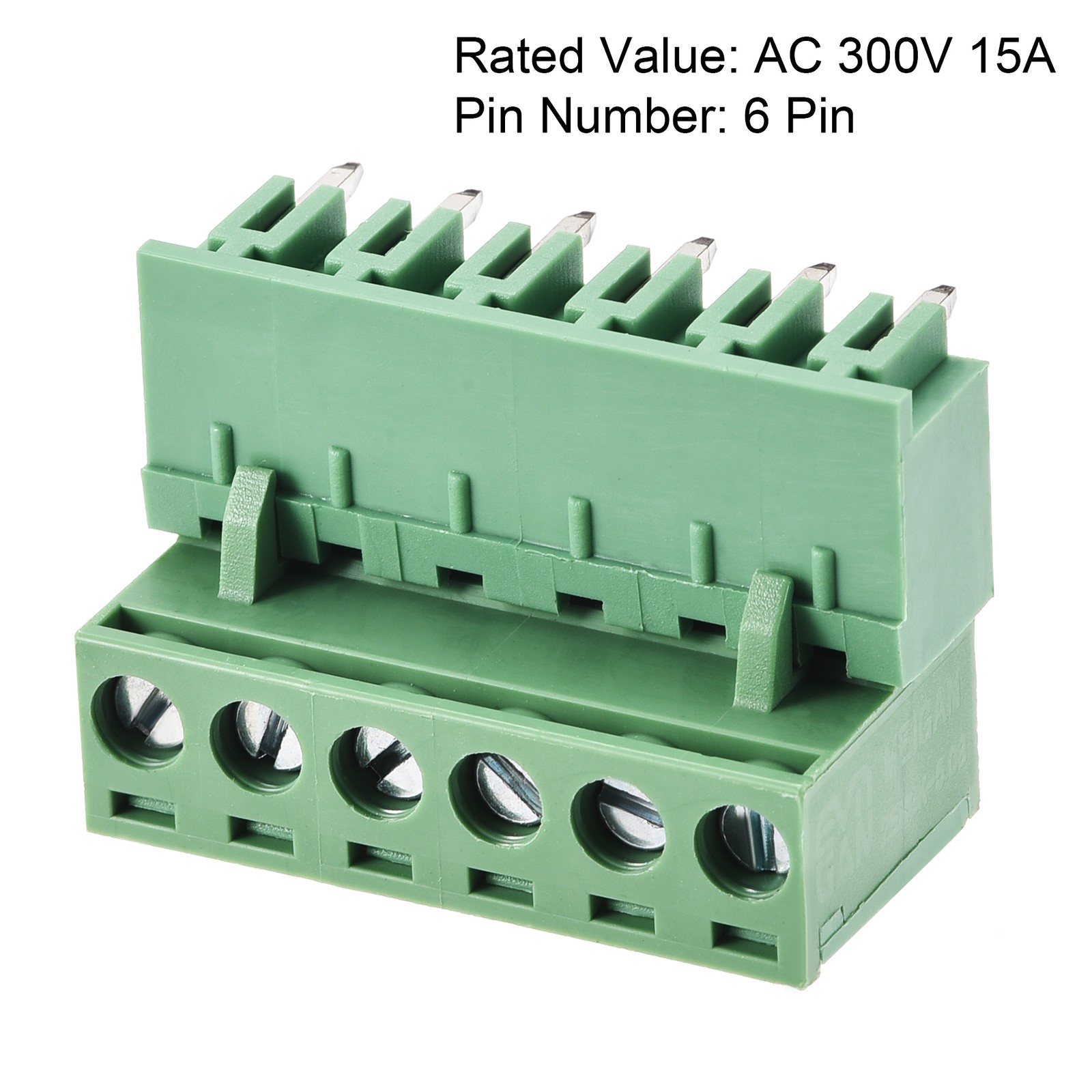5Sets 6-Pin 5.08mm Pitch Right Angle PCB Screw Terminal Block Connector