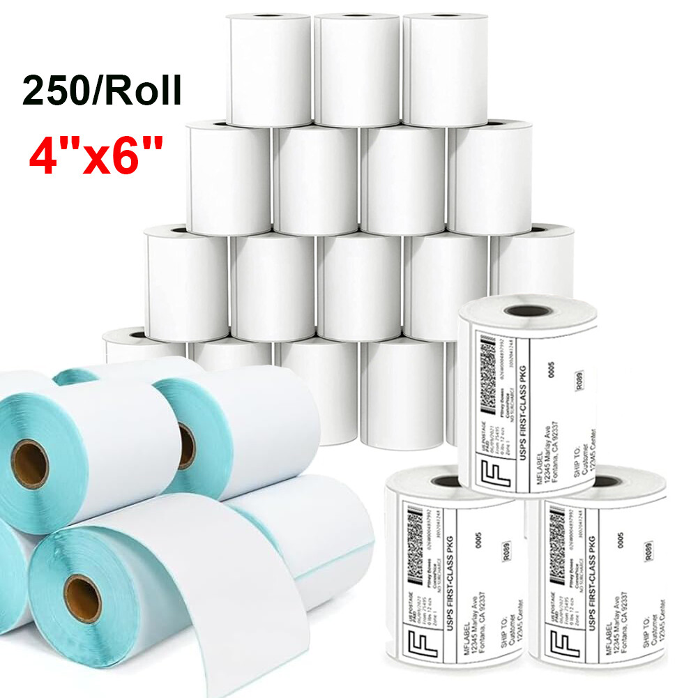 4″x6″ Direct Thermal Address Shipping Labels 250/Roll for Zebra, Rollo, MUNBYN