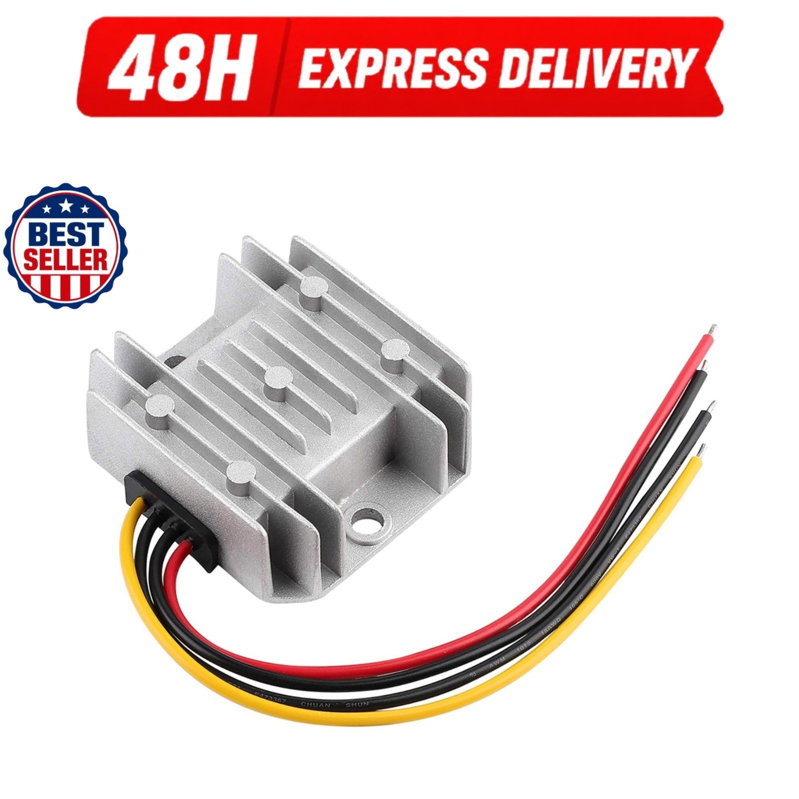 HOMELYLIFE Voltage Reducer DC 8V-40V to 12V 3A Waterproof Converter