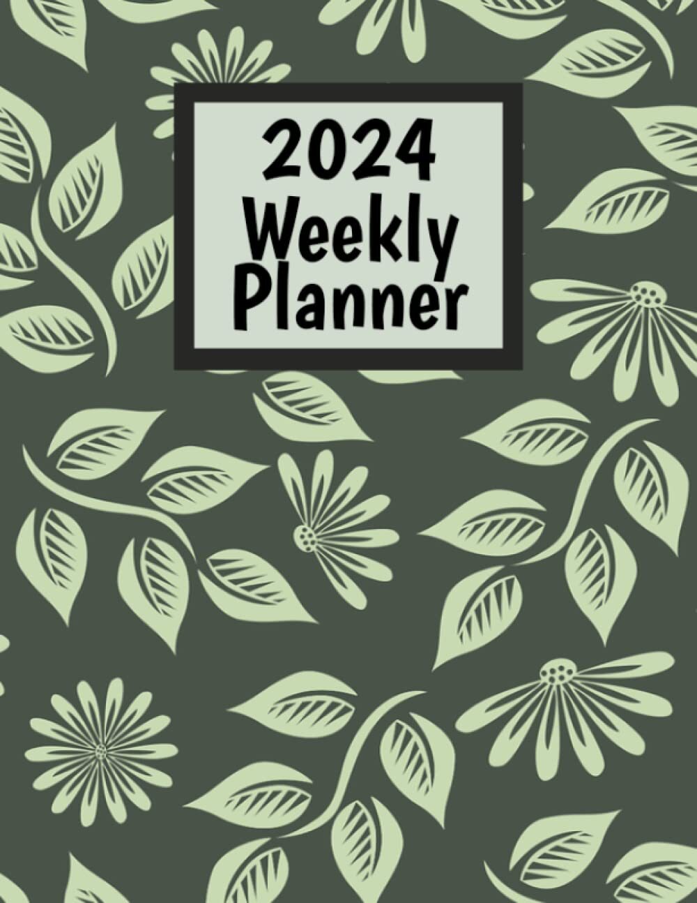 2024 Weekly Planner with Neutral Cover: 8.5 x 11, 108 pages, basic layout in…