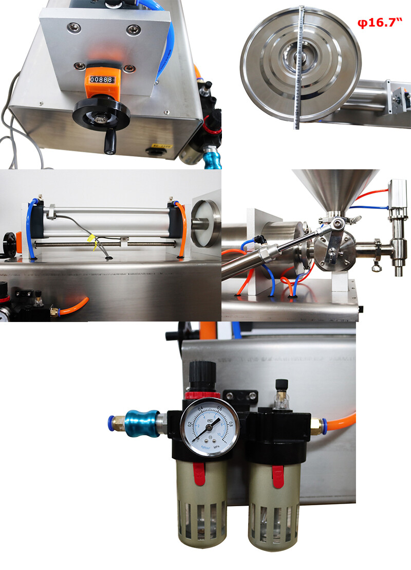 Top Grade1000-5000ml Liquid Paste Filling Machine Bottle Seal Pack Piston Filler