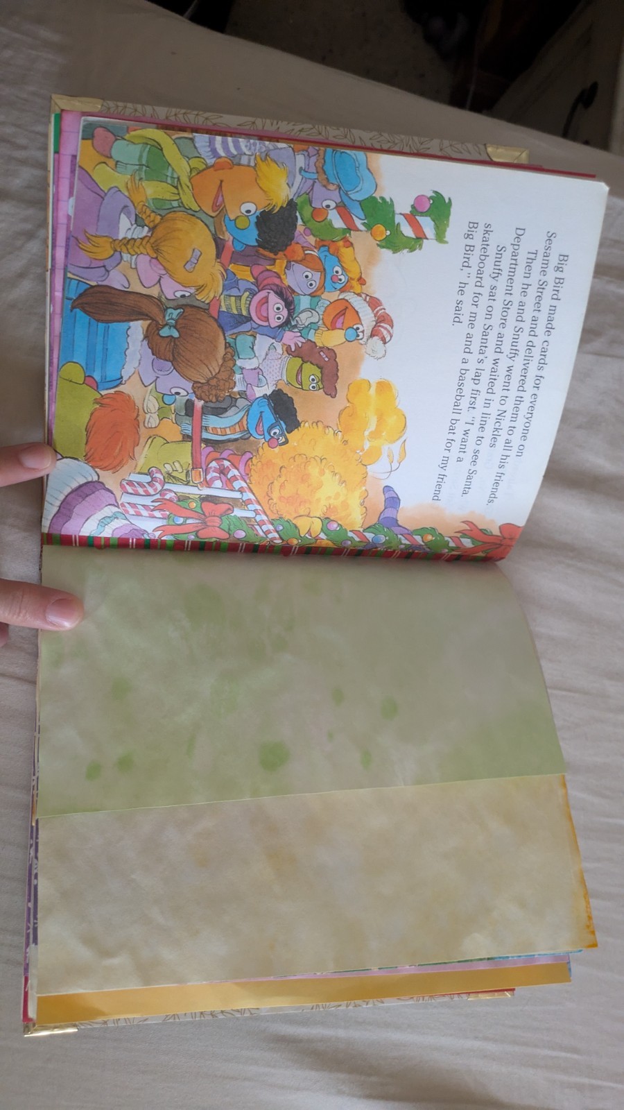 Christmas Junk Journal, story intact, pink and yellow, upcycled,