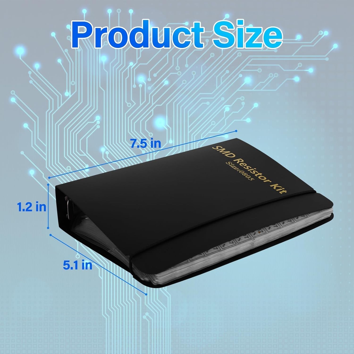 Resistor-0805 Assorted Folder – 8500pcs – 170 Values x 50pcs