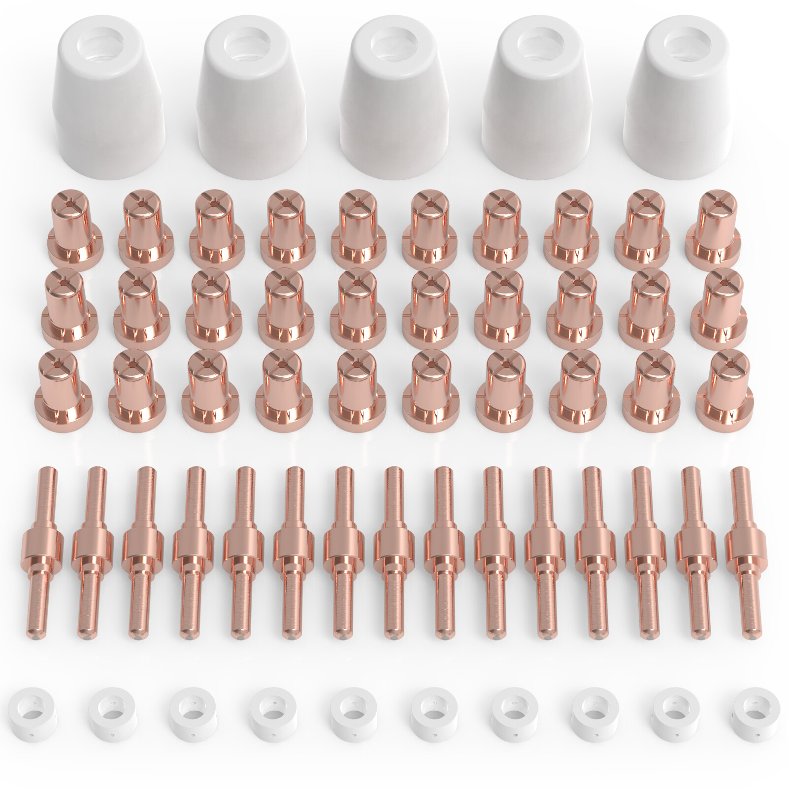 60pcs PT31 LG40 Plasma Electrodes Tips Consumables Fit CUT40 CUT50 CT312