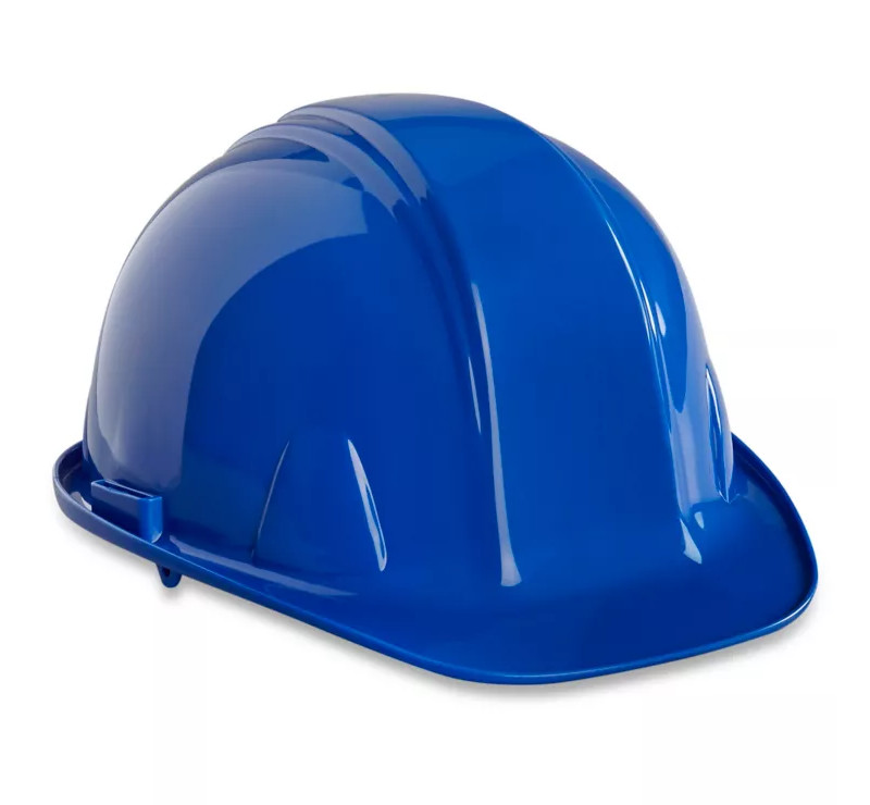 Lightweight high-density polyethylene 4-point ratchet hard hat – blue