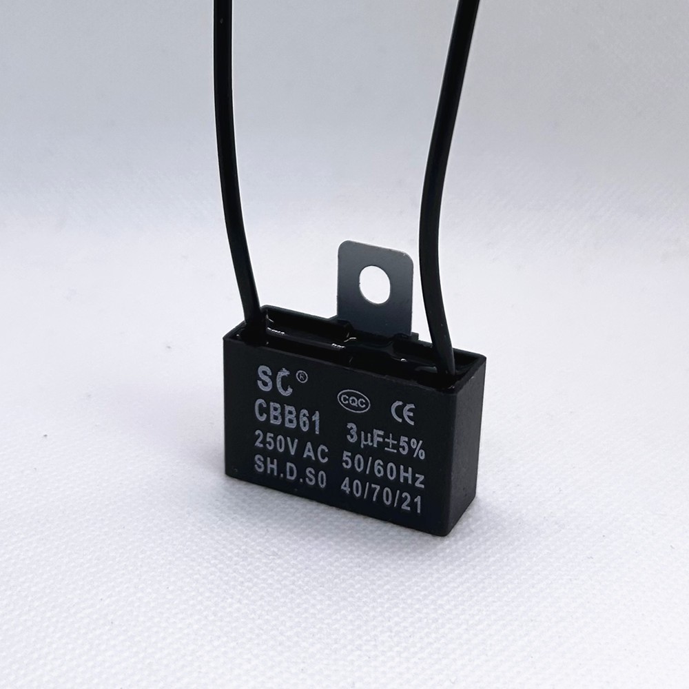 CBB61 250V Capacitor 2 wires 2/3/3.5/4/5/5.5/6/6.5/7/8/9/10/12/15/18/20/25/30 UF