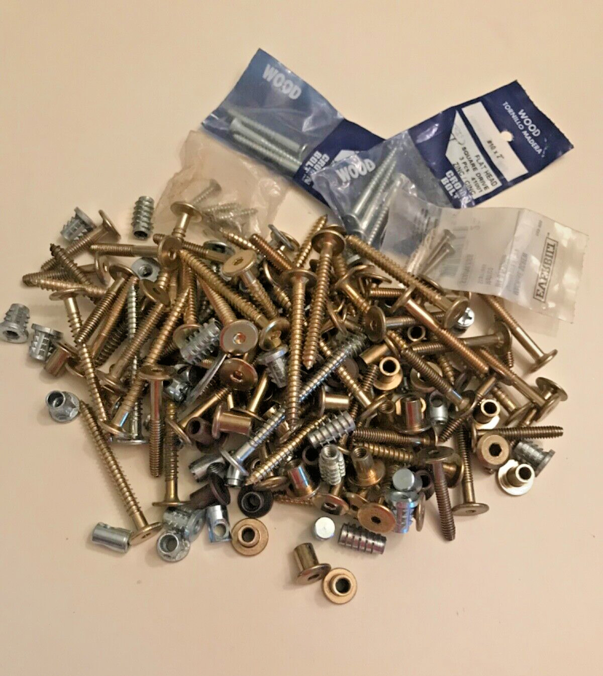 Furniture & Cabinet Screws Bolts Misc lot of hardware 3.7 pounds