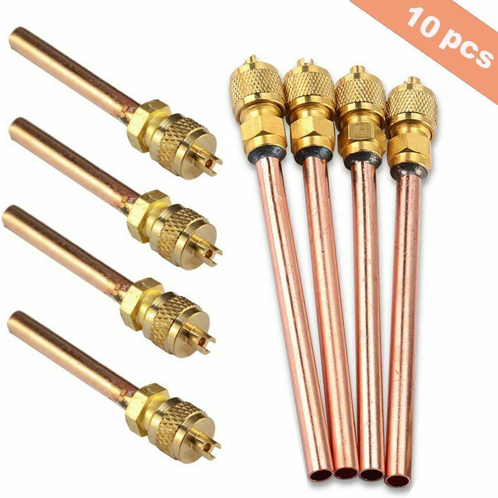 10X Service/Access Valve 1/4″ SAE *1/4″ OD *2.75″ Stem Core AC Refrigeration Kit