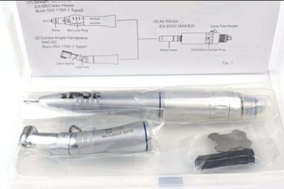 NSK Inner Water Spray Slow Speed Air Motor Straight Contra Angle Handpiece