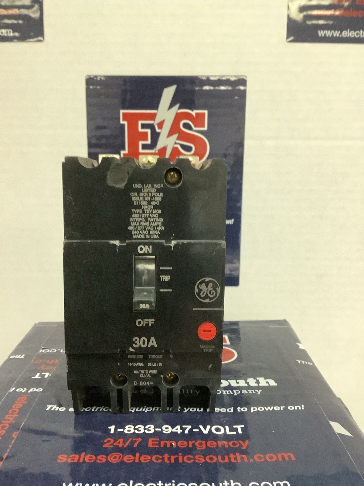 GE Circuit Breaker TEY330 30 Amp 480 Volt 3 Pole