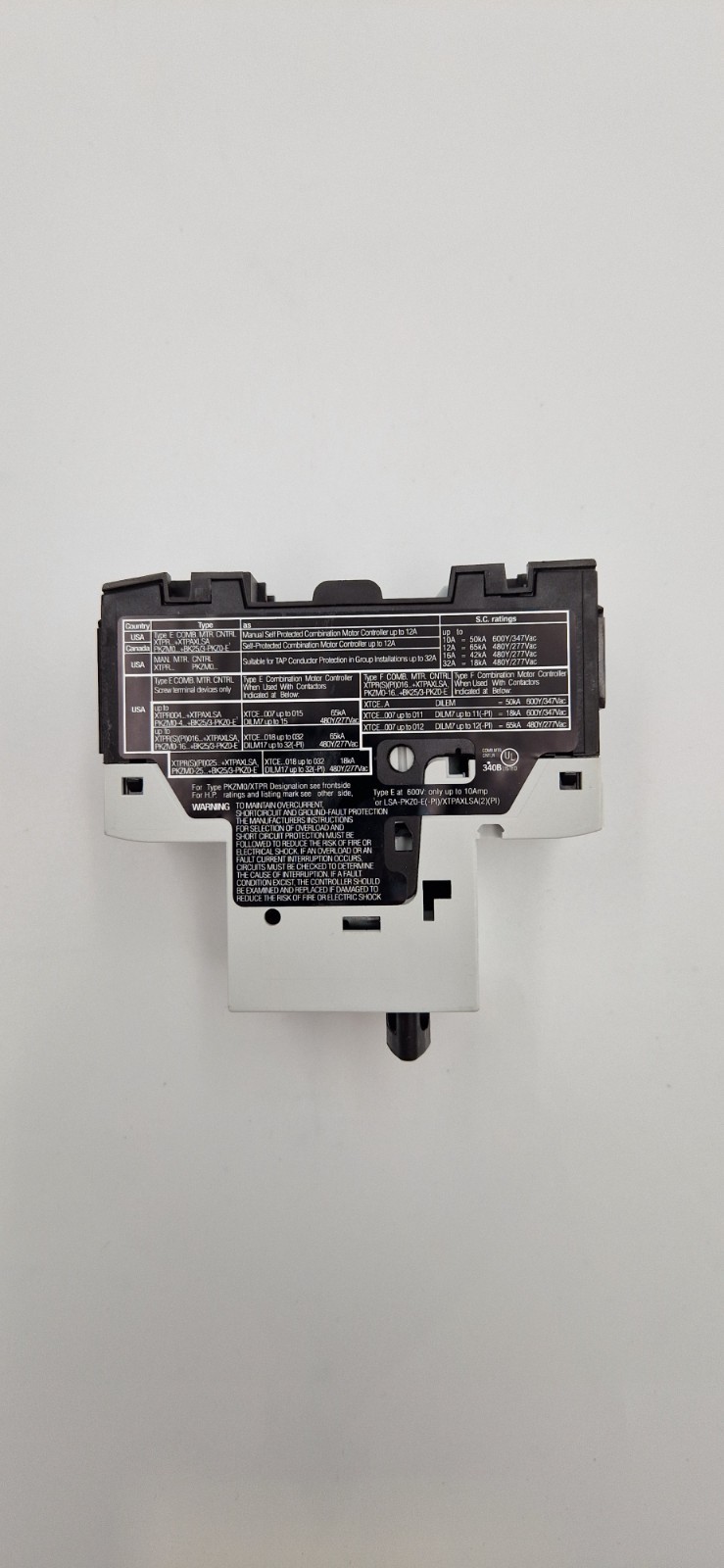 EATON Thermal Magnetic Circuit Breaker Motor Protect PKZM01-4 4A 3 Pole New US