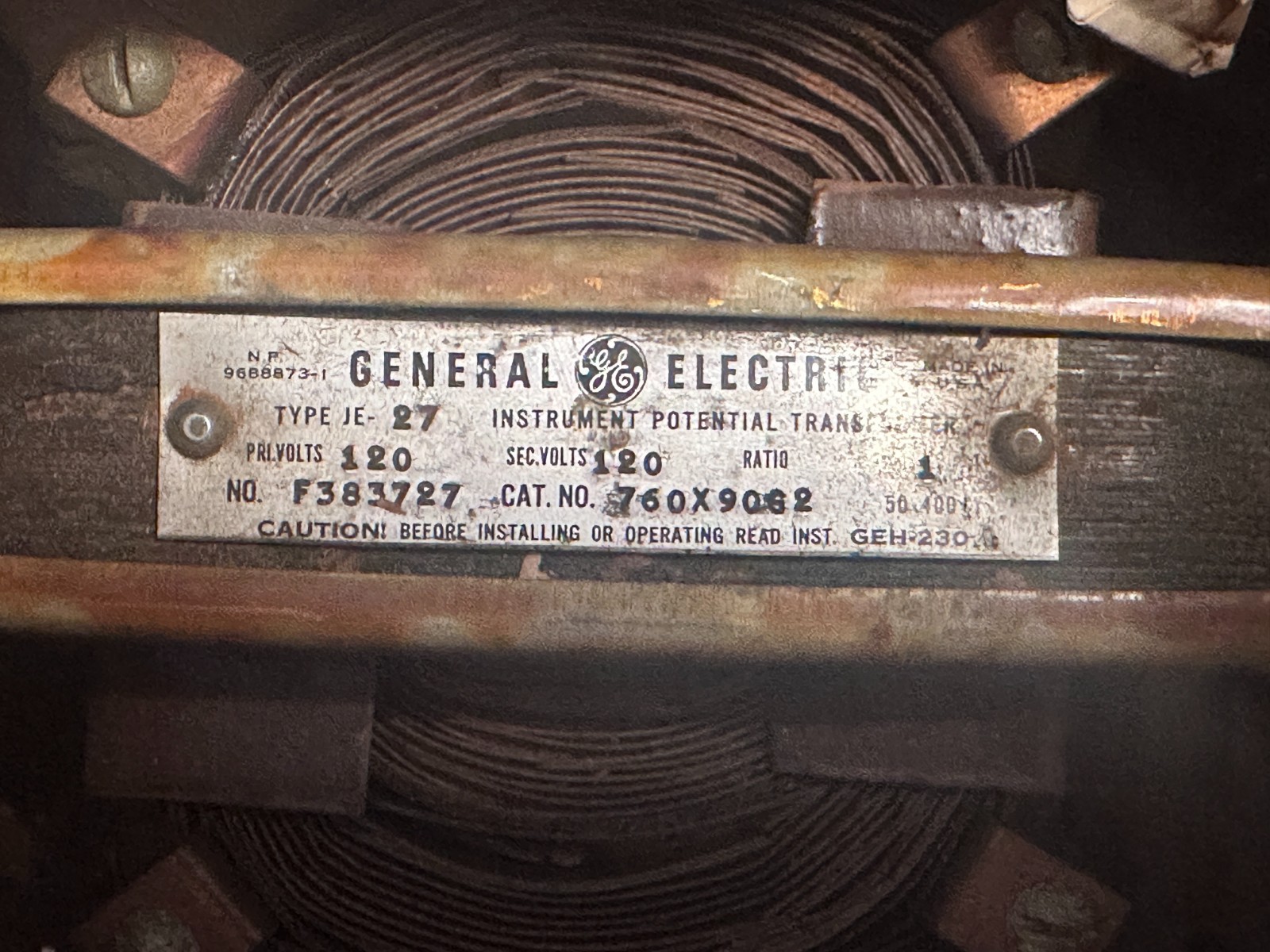 General Electric Ge JE-27 760X90G2 Potential Transformer 120v-ac – NEW