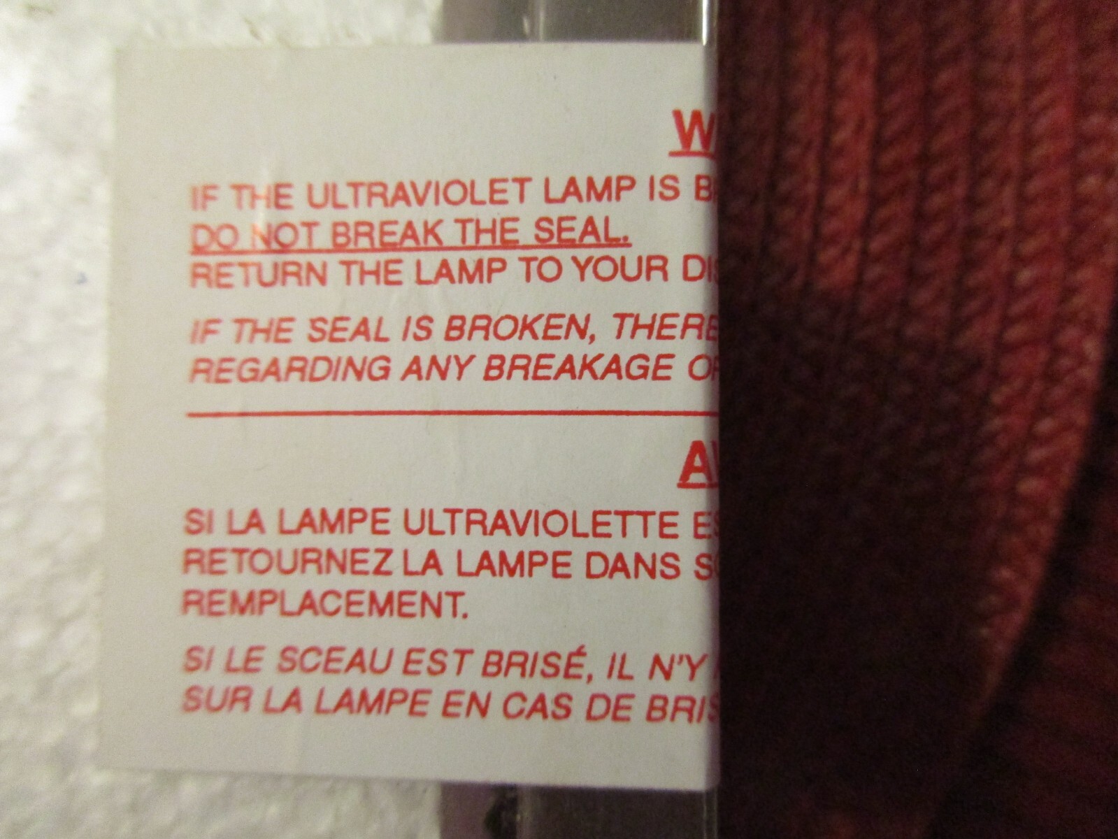 2 SANUVOX SAN-T6-006 Replacement Bulbs, SANX 033-01 Ultraviolet Lamps New in Box
