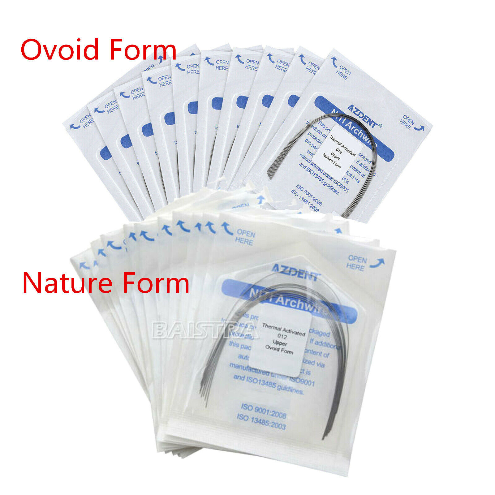 Dental Ortho Niti Arch Wire 012-020 U/L Ovoid/Natural Thermal Activated Round AZ