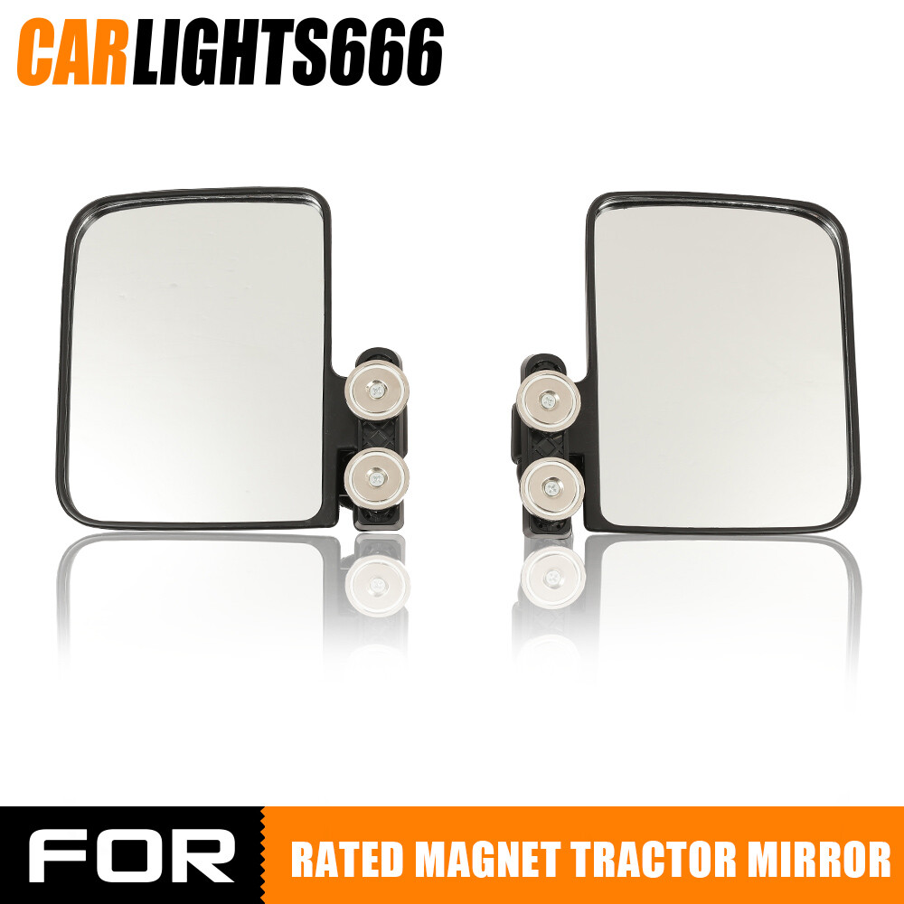 Pair 220lb Rated Magnet Tractor Side Mirror LH & RH Fit For Kubota John Deere