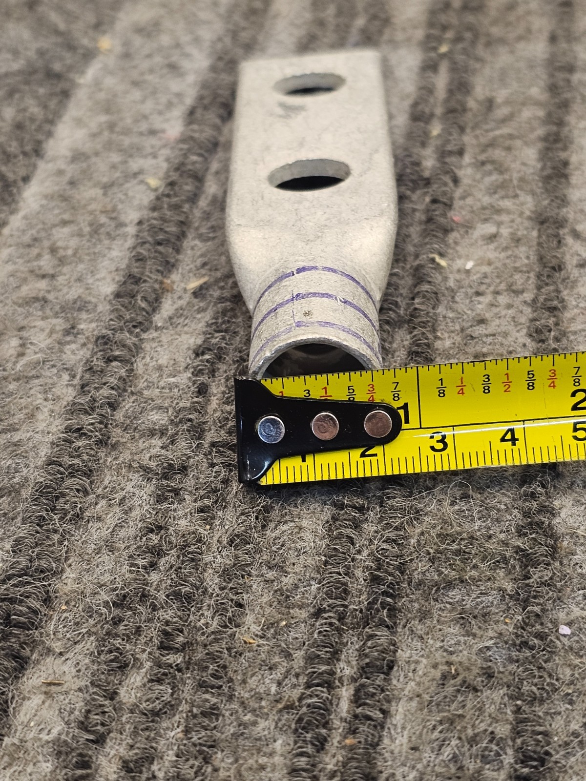 (QTY 10) Burndy YAV28L2NTCFX 2-Hole Compression Lug 4/0 (550/24) Purple Die 15,