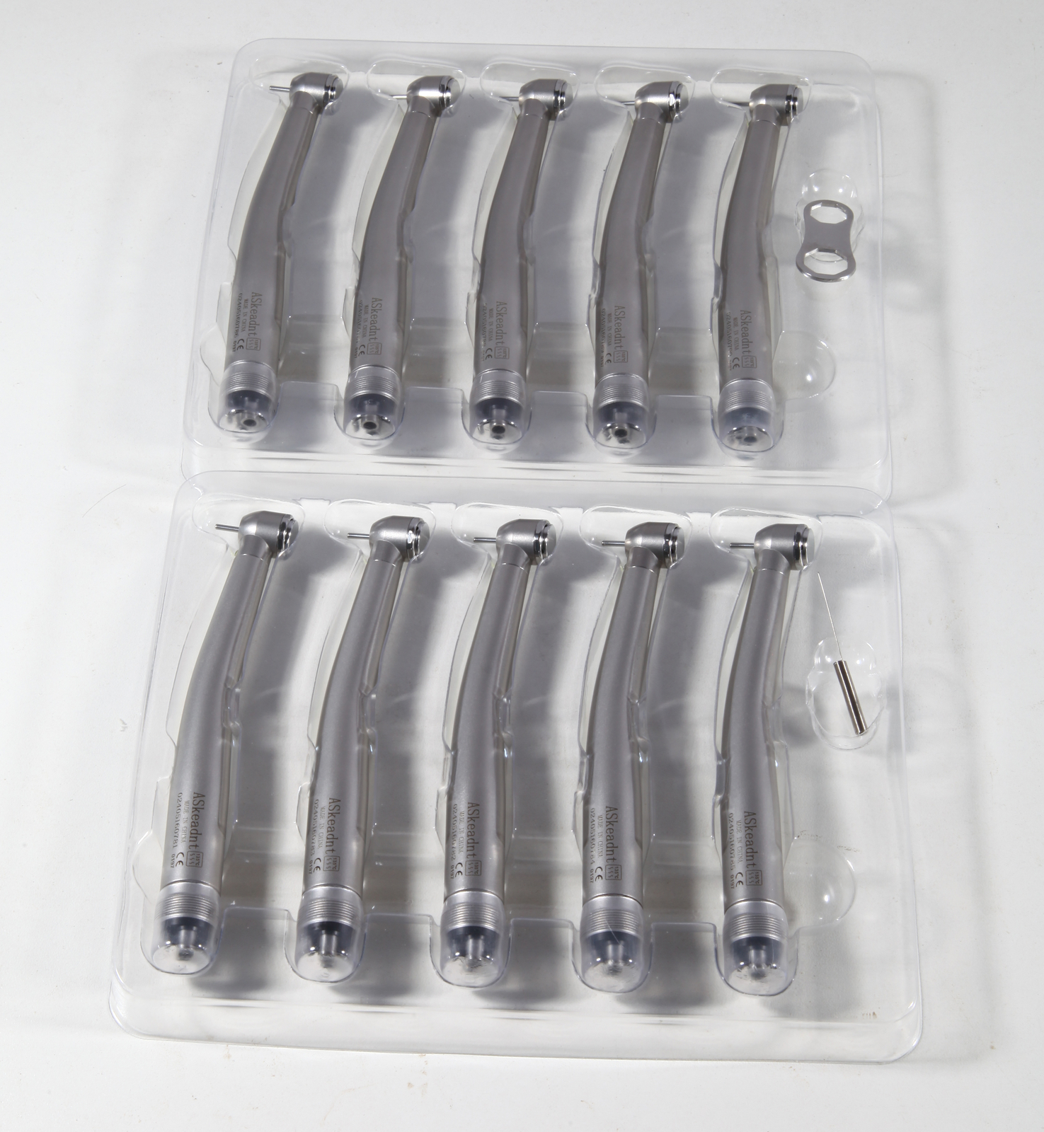 10 x US Ship Denshine 4 Hole Dental LED High Speed Handpiece E-generator Turbine