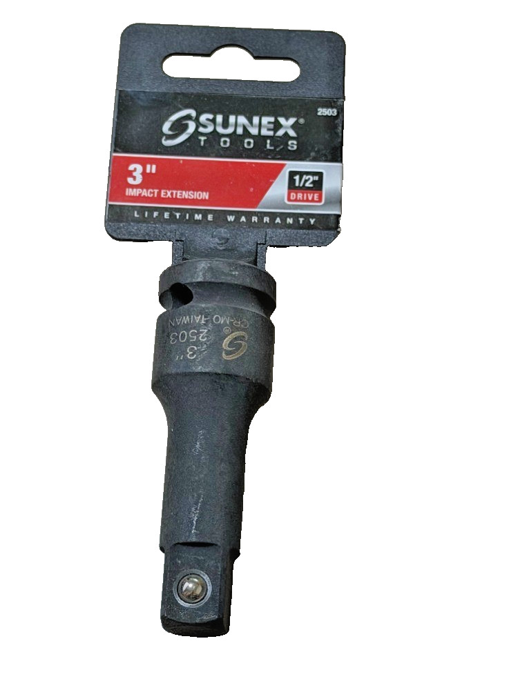 Sunex 2503 Sunex SOCKET EXTENSION IMPACT 3IN. 1/2IN. DRIVE Warranty