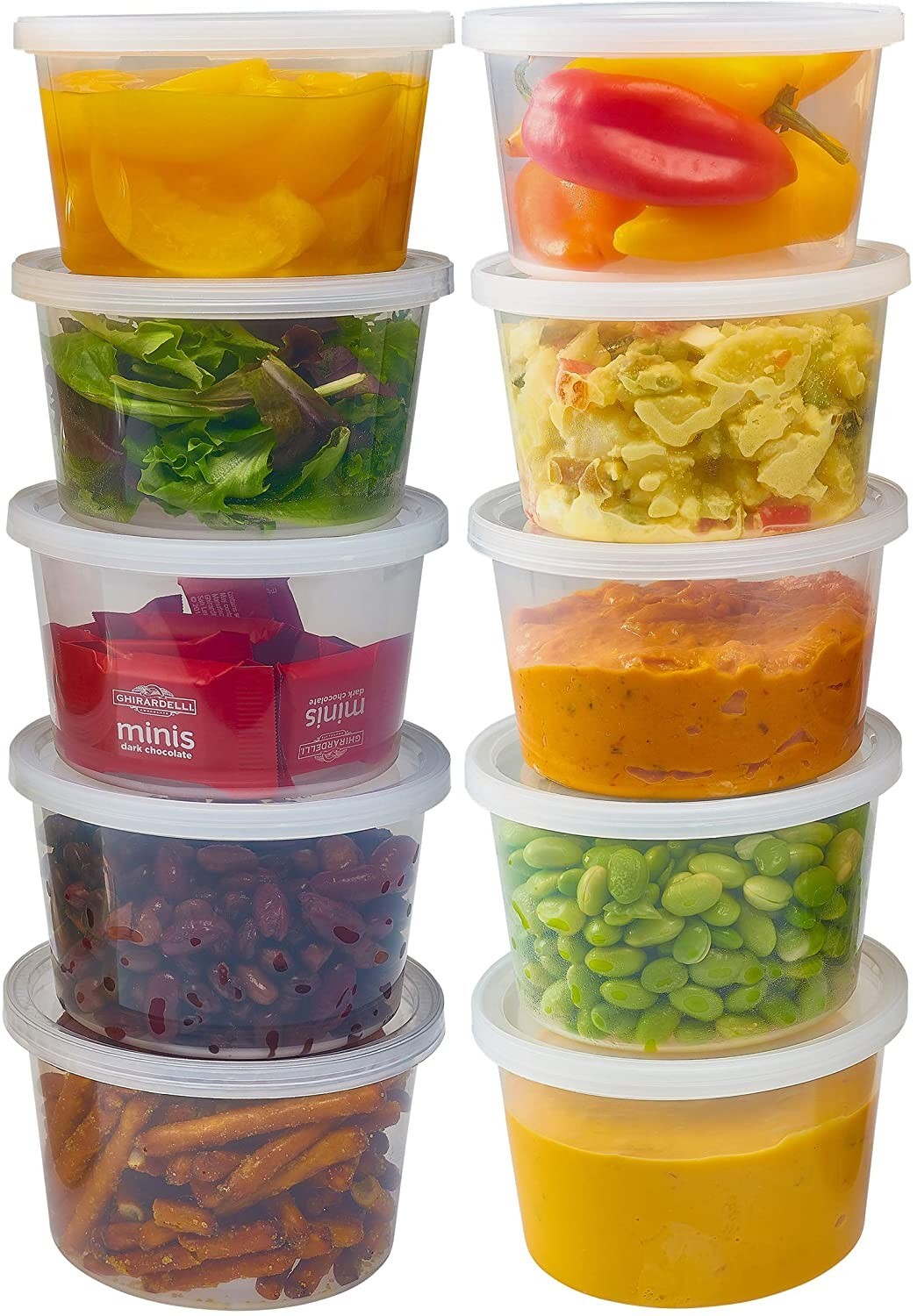 32oz Deli Containers with Lids – 20 Sets, BPA Free, Heavy Duty, Microwavable