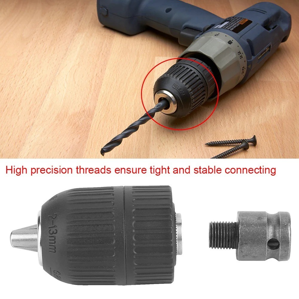 Keyless Drill Chuck 1/2″ 2-13mm 1/2-20UNF Hammer drill Power Tools 630604
