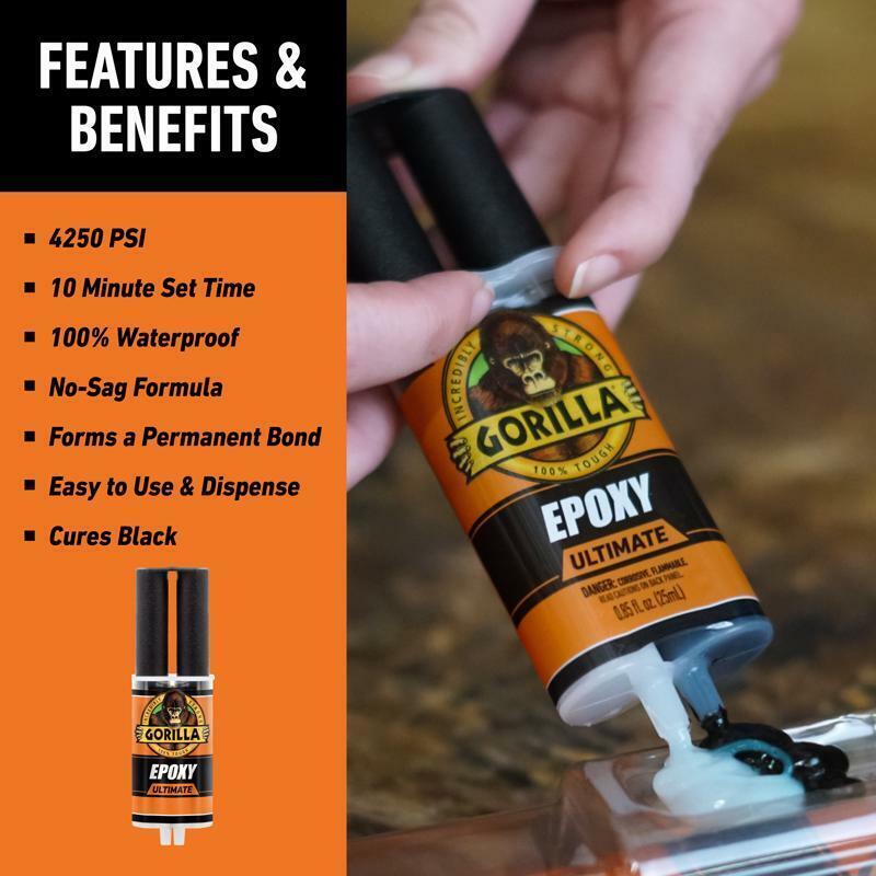 Gorilla Ultra Strength Epoxy Epoxy Syringe 25 ml