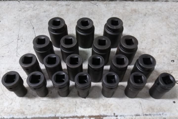 Proto J76121 20 Pc 3/4 to 2 In Size 1 In Drive Size SAE Impact Socket Set