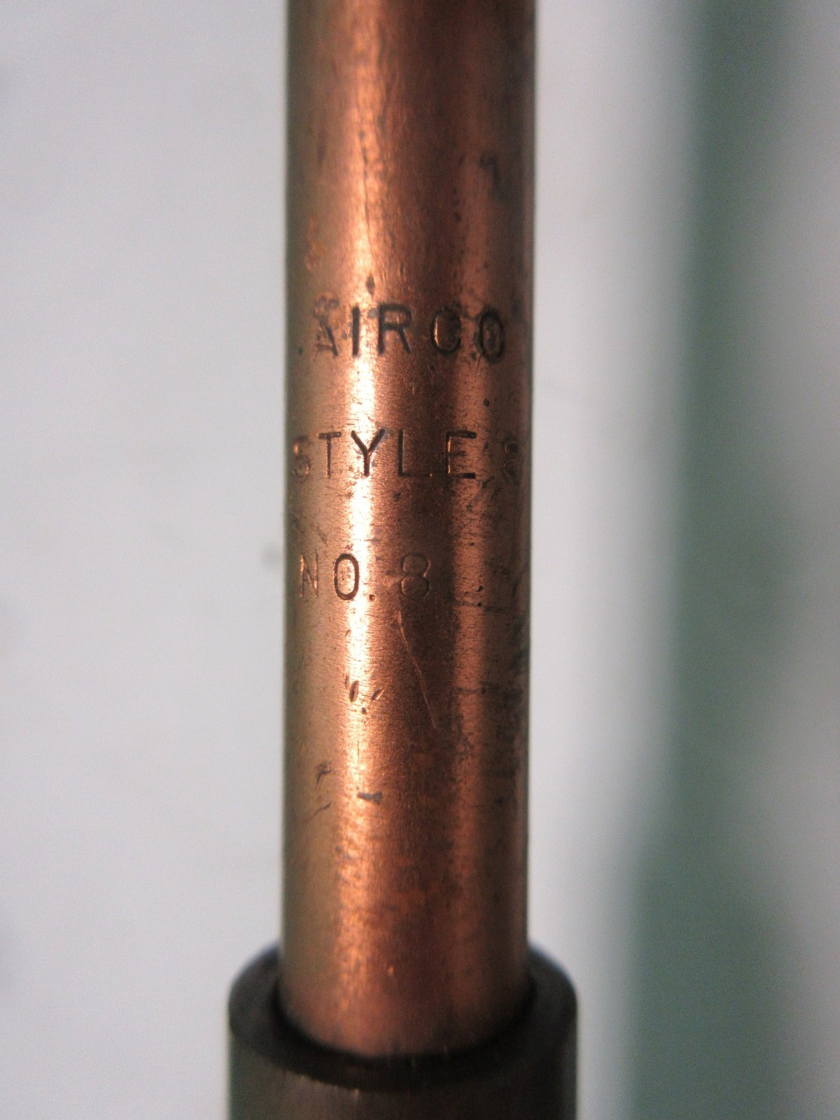Vintage Airco No 8 Style 8 Brazing Gas Welding Torch Tip + 800 Series Handle