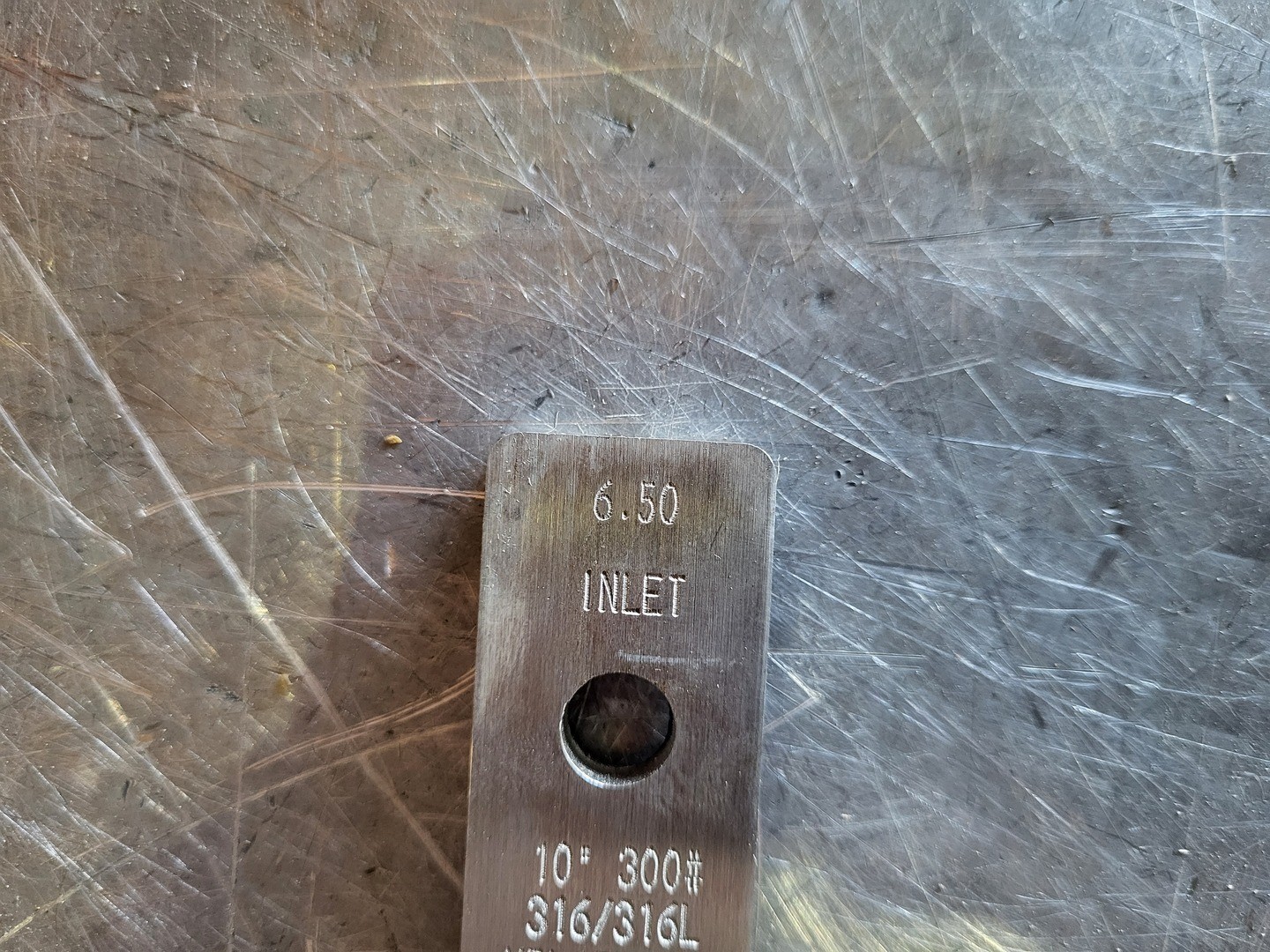 10″ 300 Orifice Plate 6.50 Inlet