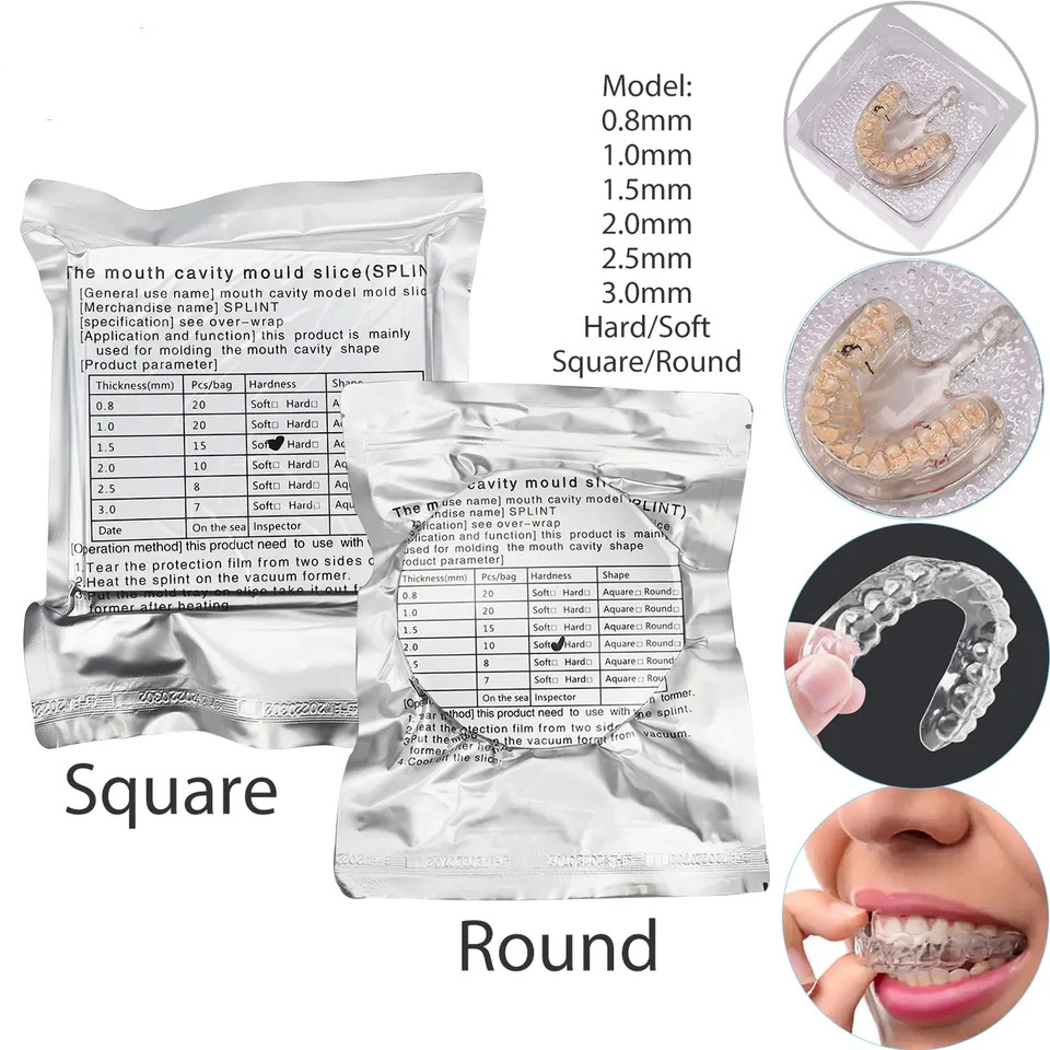 Dental Lab Vacuum Forming Splint Sheet Thermoforming Material Soft Hard US STOCK