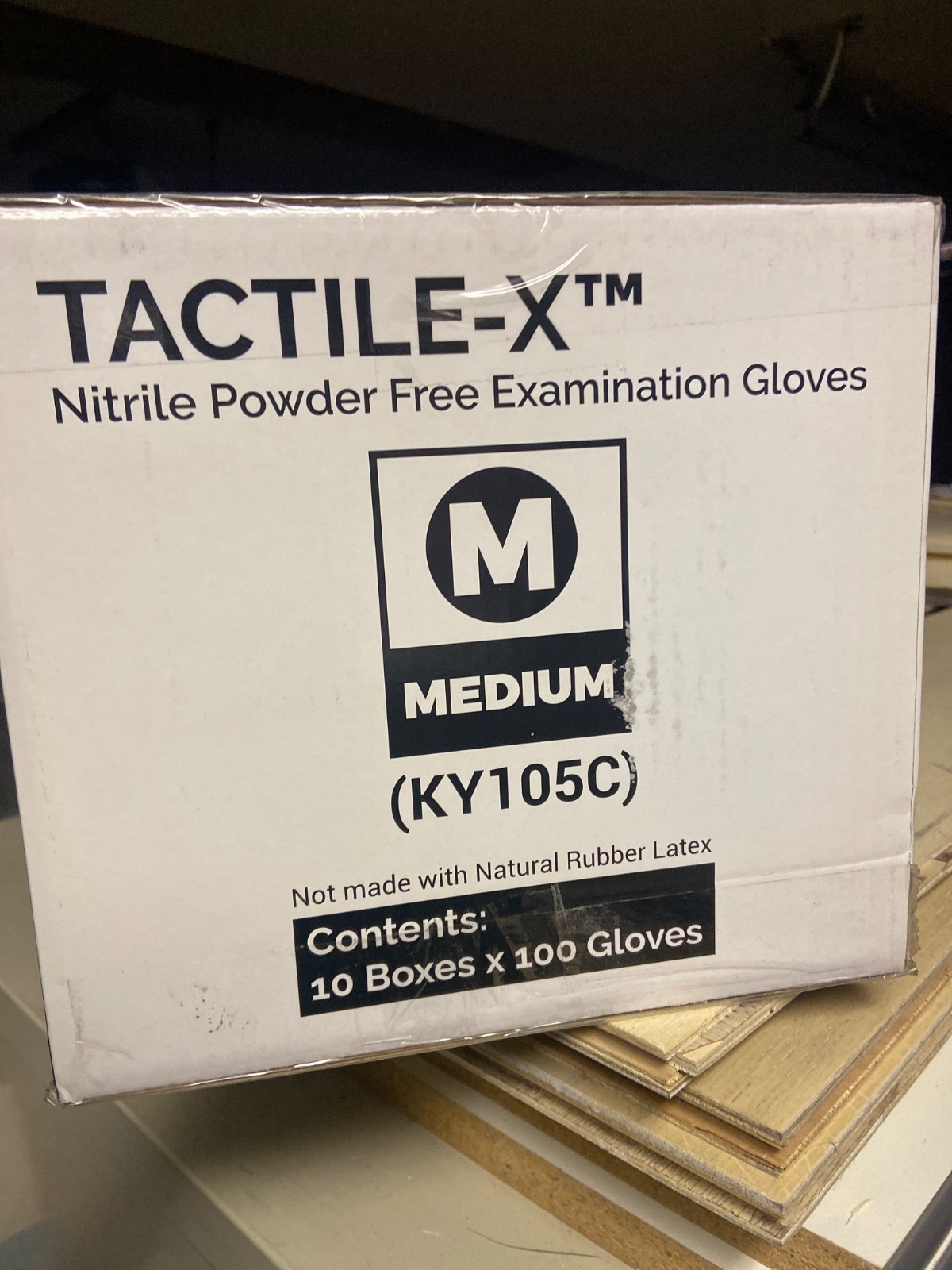 Black Nitrile Disposable Gloves Powder Latex Free size medium case of 10 boxes