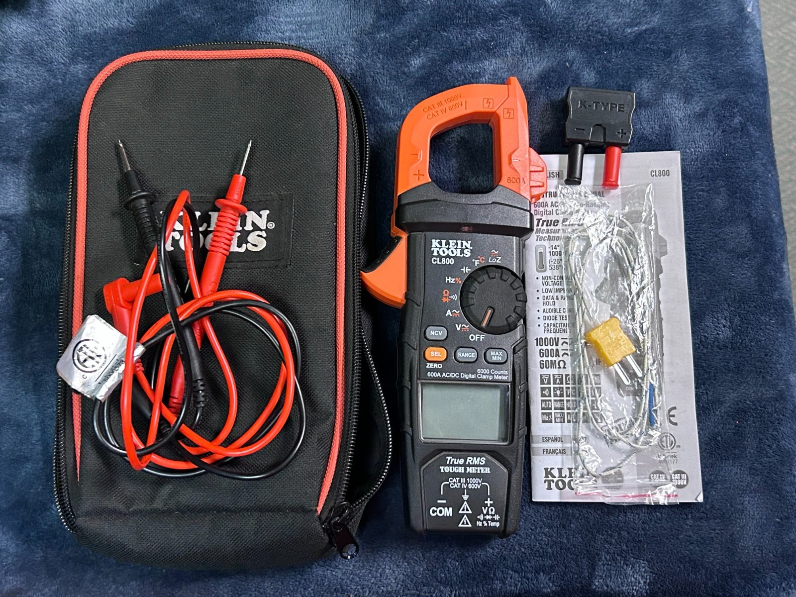 Klein Tools CL800 AC/DC True RMS Auto-Ranging Digital Clamp Meter