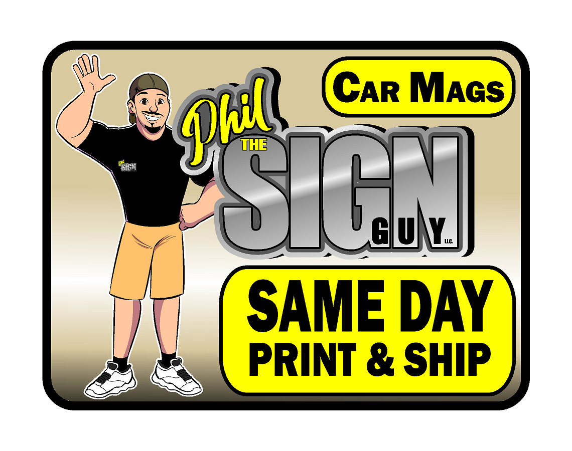 2 PACK – 18×24 INCH CUSTOM CAR MAGNETS MAGNETIC AUTO TRUCK SIGNS MADE IN THE USA