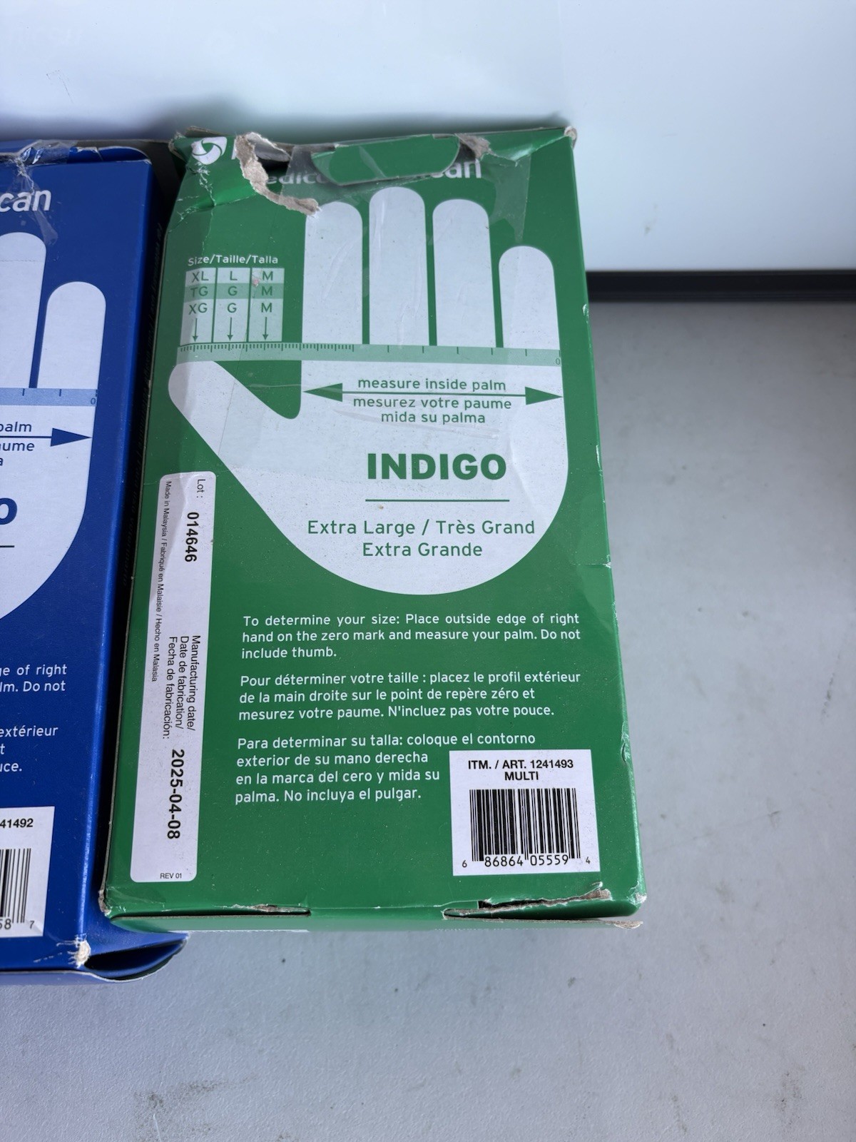 Medicom Vulcan Nitrile Indigo Gloves General Purpose – Lot of 3 sizes: M/L/XL