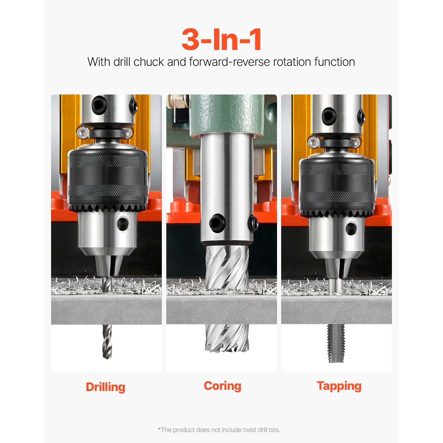 Uimoso Portable Magnetic Drill Press 1450W, 2923 lbf, 2″ Coring Capacity