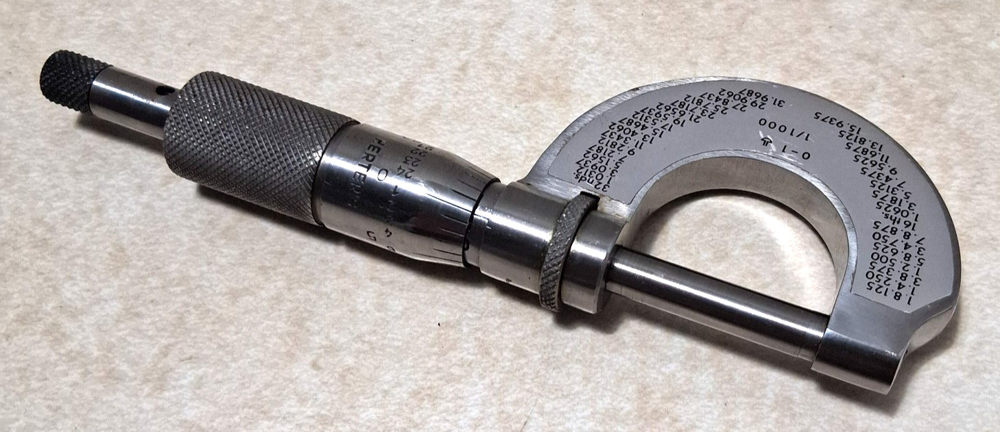 Outside Micrometer – Herter’s – 0-1″ – 1/1000 – Vintage – Made in Germany