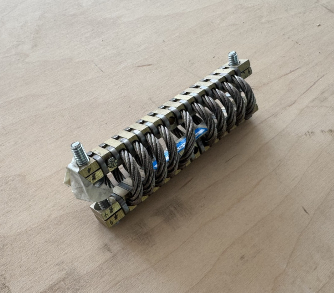 John Evans HM10187-3B Helical Wire Rope Isolator 3/16in Cable Shock Mount NOS