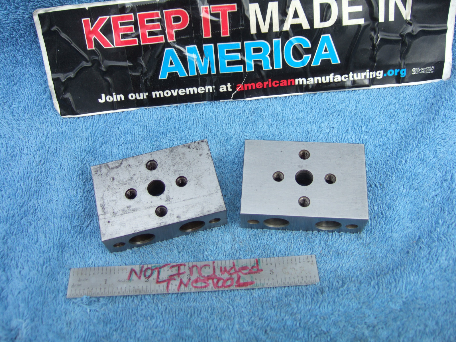 Hermann Schmidt 1-2-3 BLOCKS STAINED USA MADE TOOLMAKER MACHINIST INSPECT GRIND