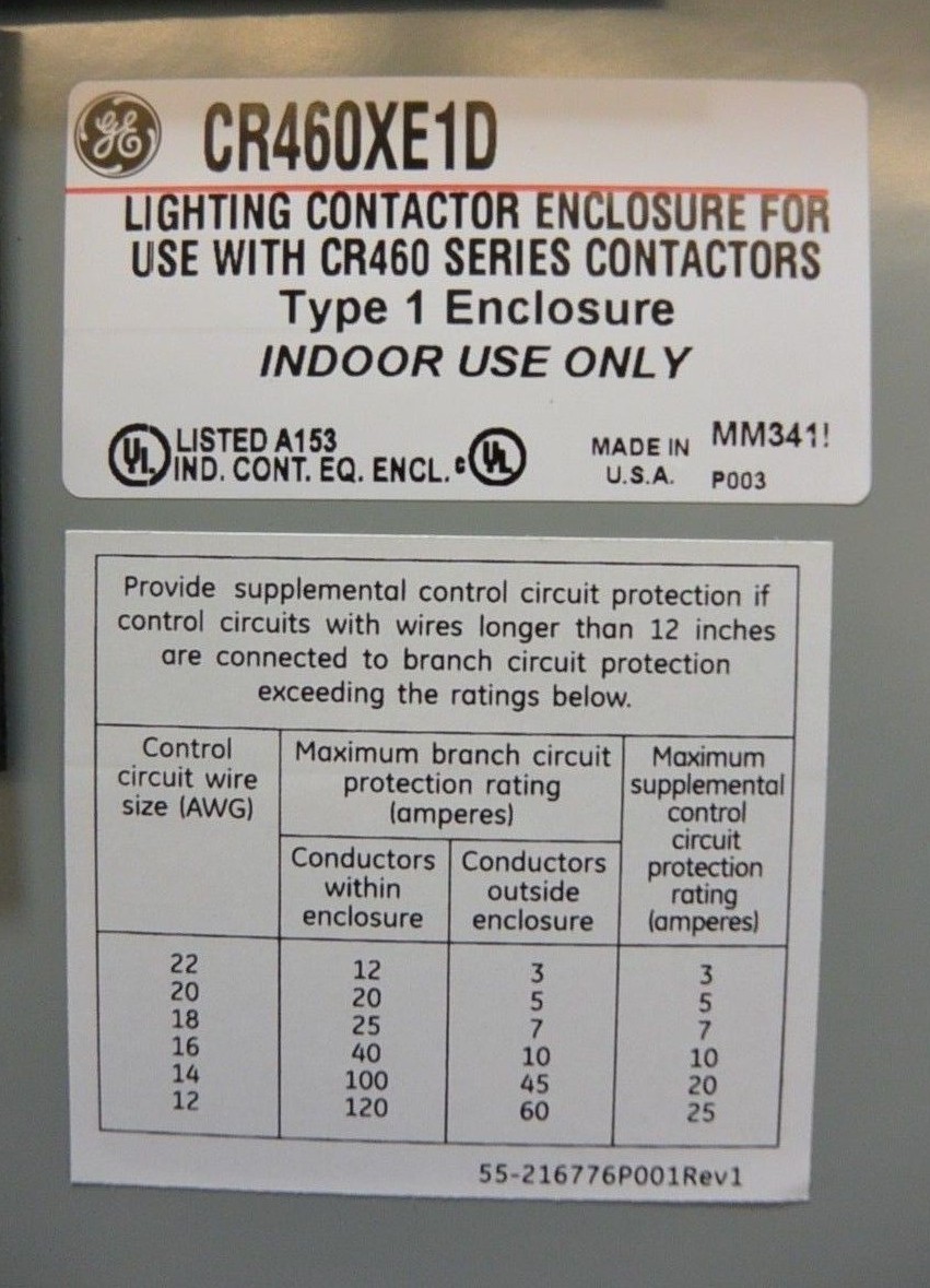 GE Electrically Held Lighting Contactor CR460B CR463L20AJA14A0 Nema 1 Enc. NEW!